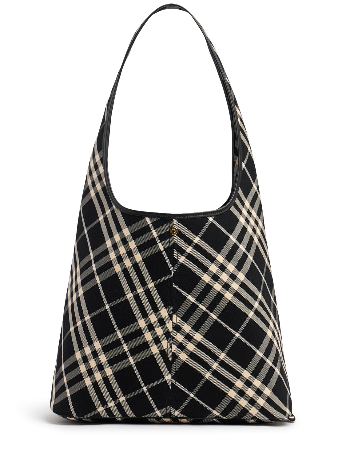 Burberry Large Canvas Tote Bag In Black