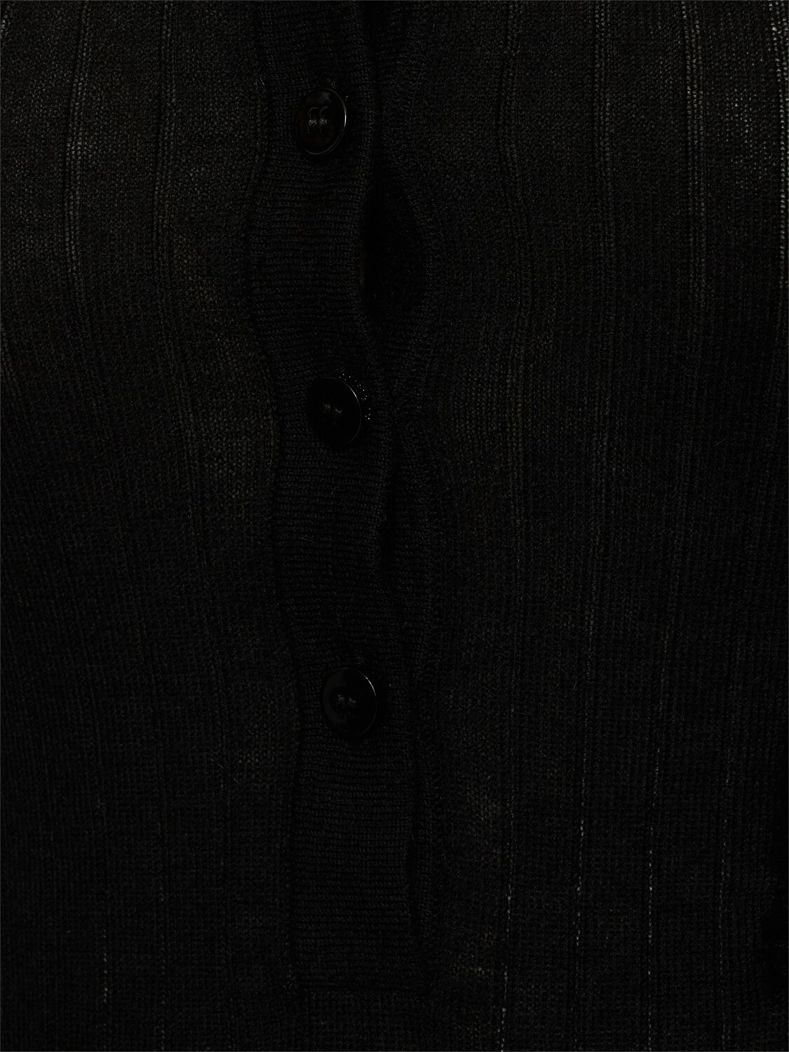 Attico Ribbed Sweater Sweaters And Cardigans In Black