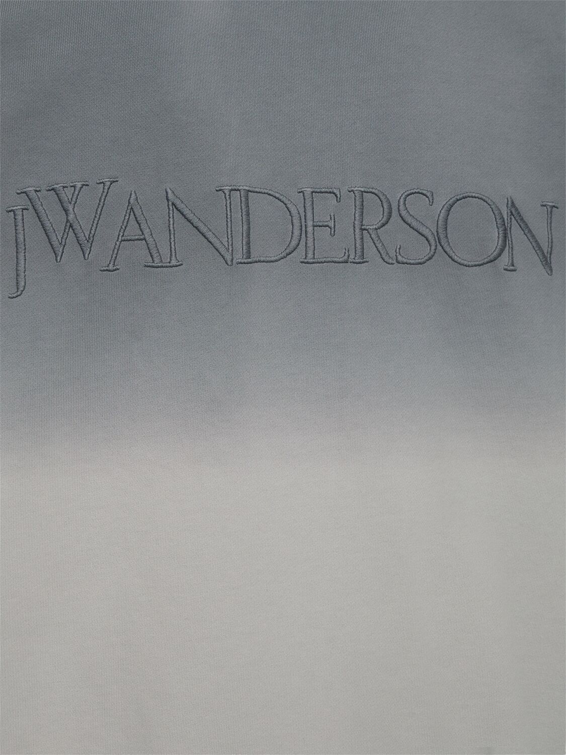 Shop Jw Anderson Logo Embroidery Cotton Sweatshirt In Grey