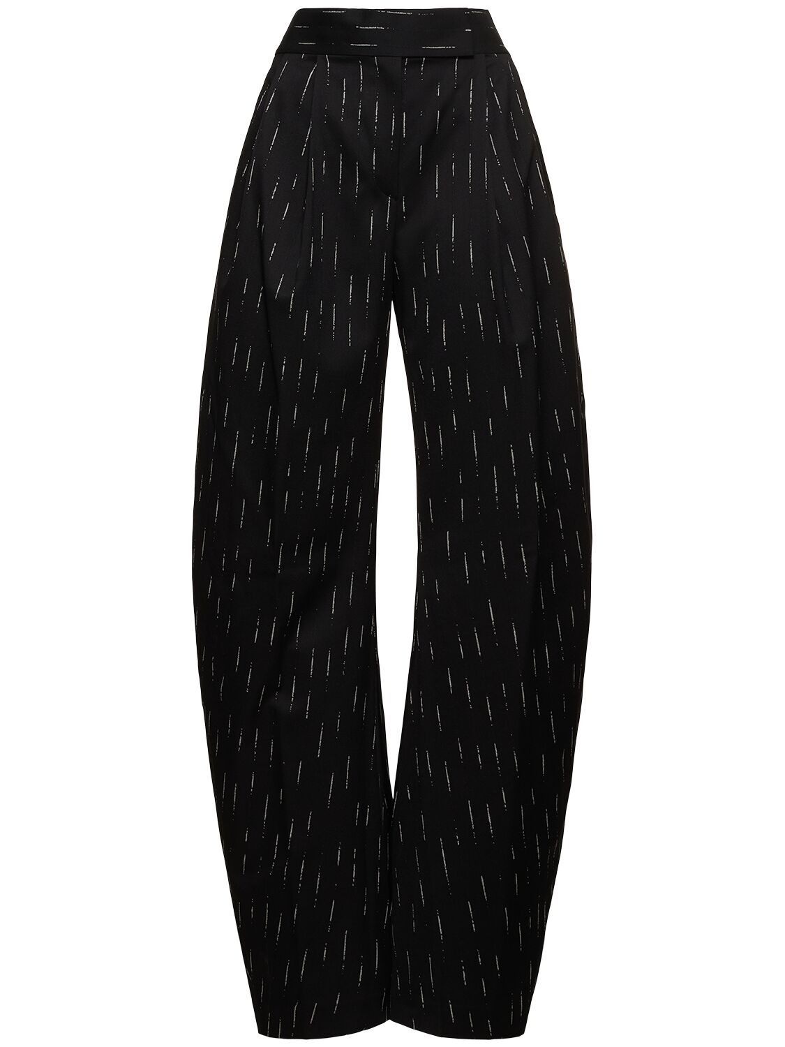 Attico Formal Gabardine Pants In Black/white