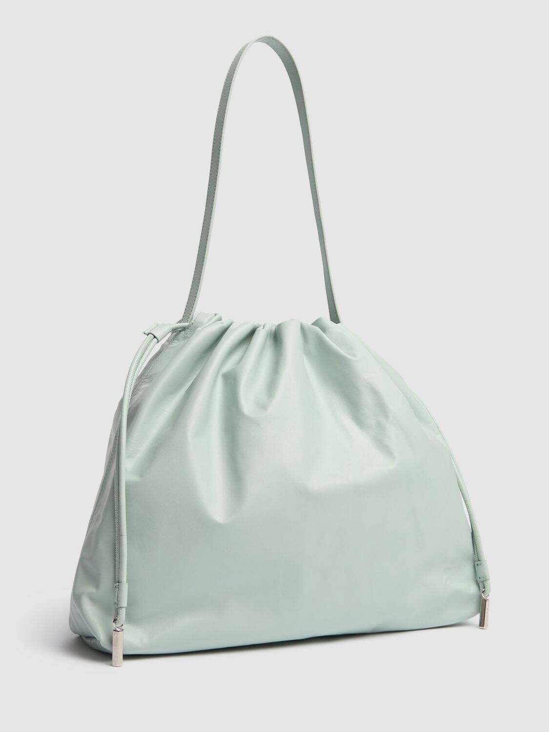 The Row Angy Hobo Light Nappa Leather Bag In 冰色