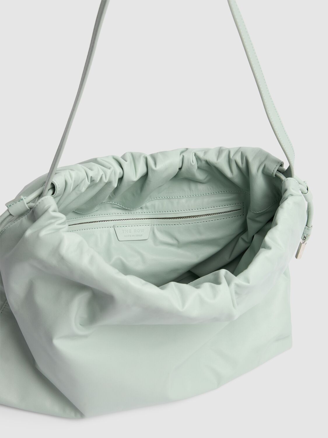 The Row Angy Hobo Light Nappa Leather Bag In 冰色