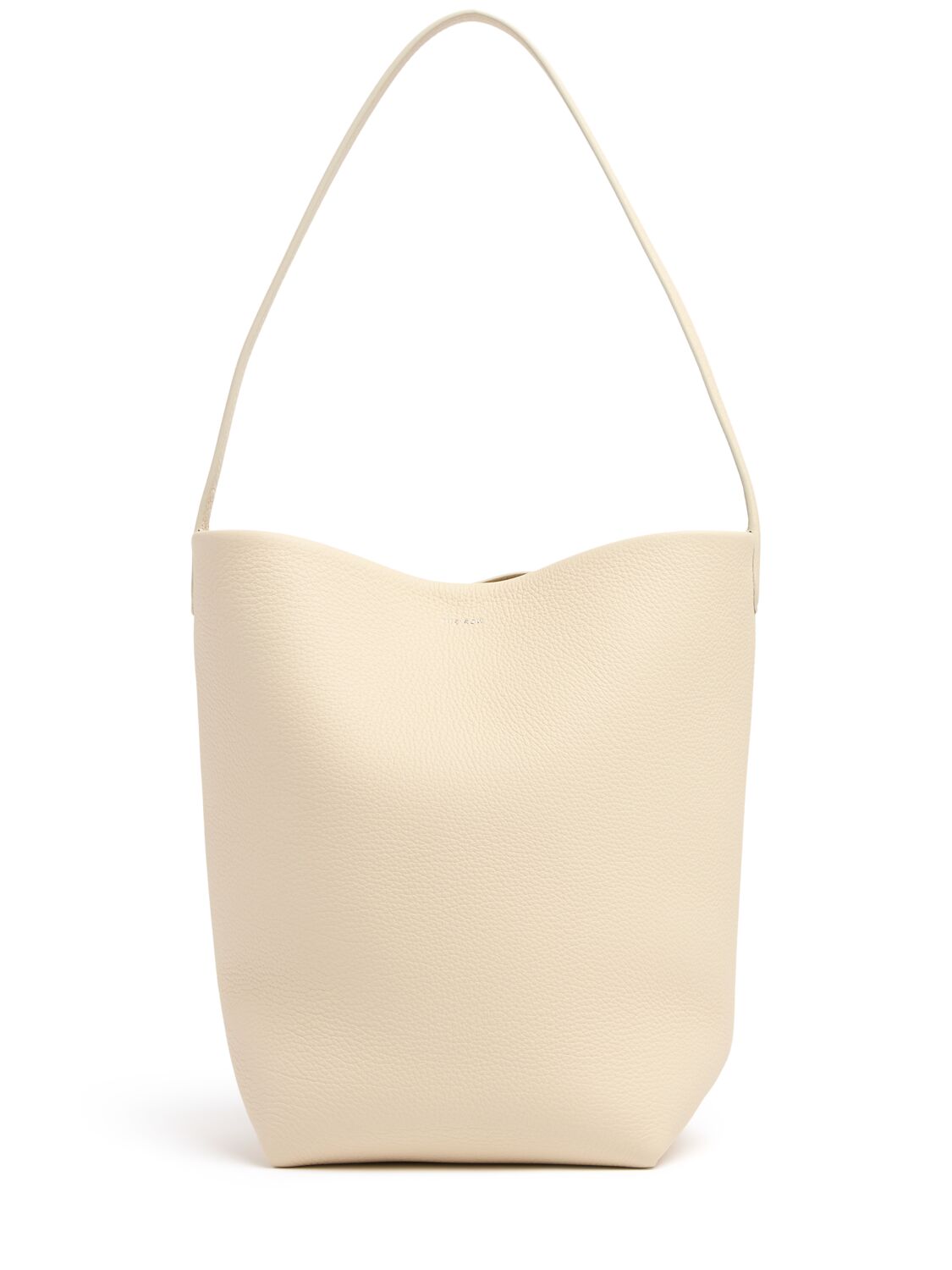 The Row Medium Lux Park Leather Tote Bag In Ivory