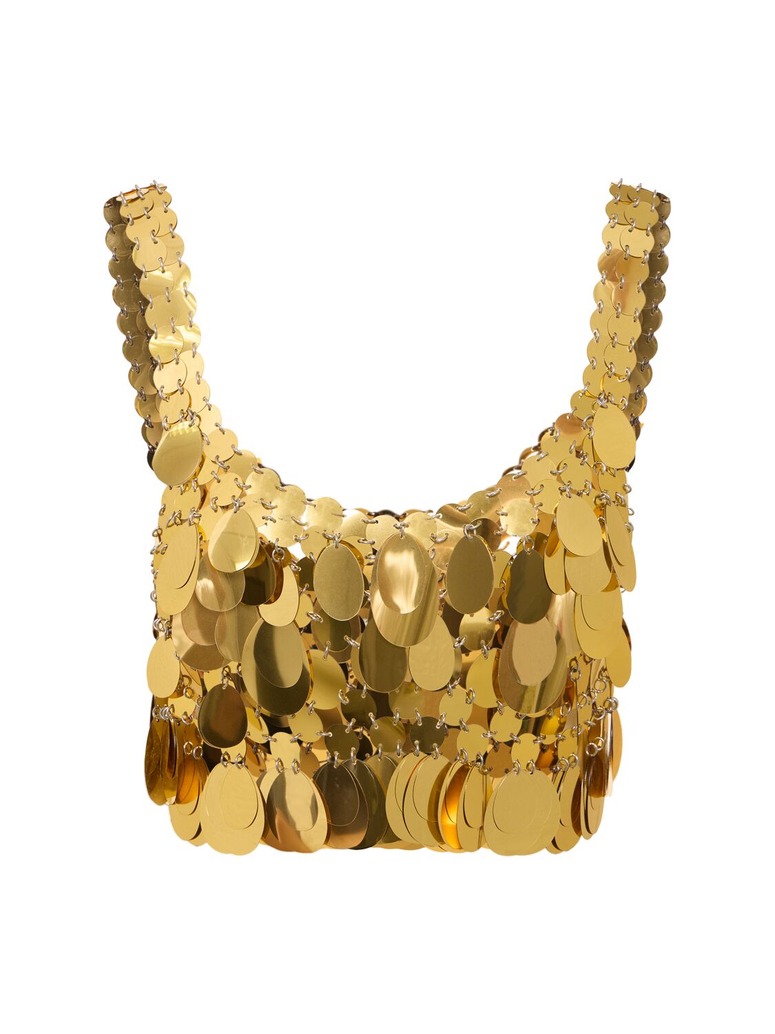 Rabanne Sequined Top In Gold