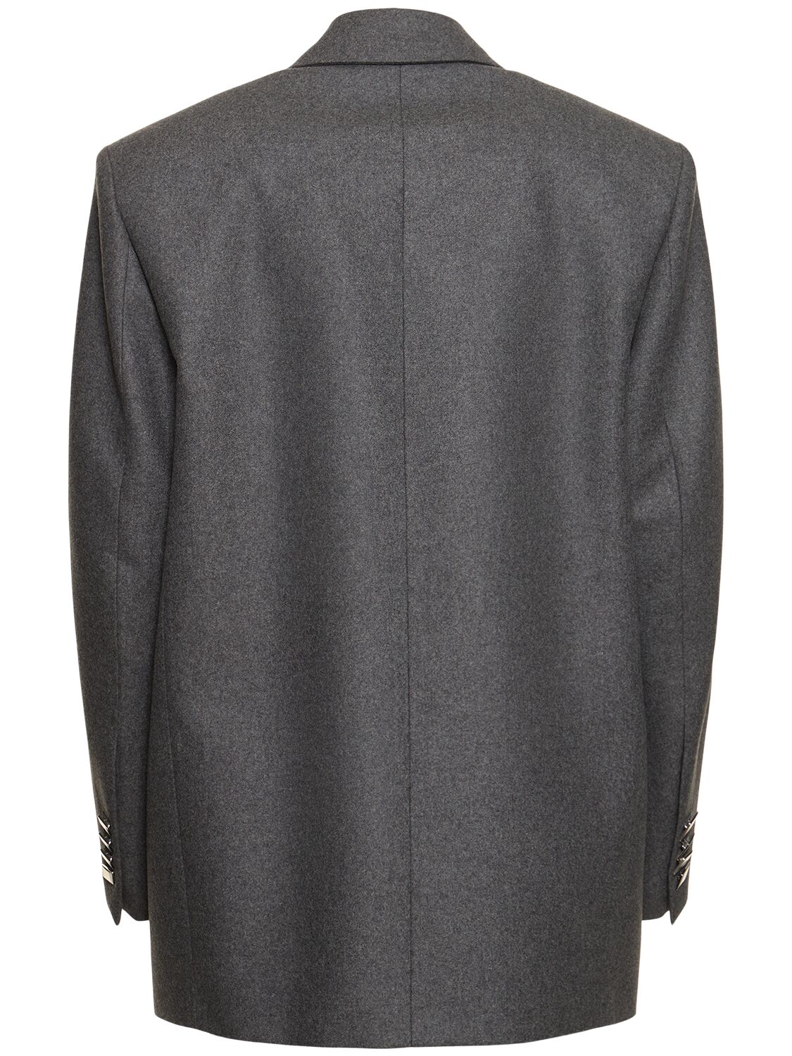 Shop Attico Gabardine Blazer In Grey