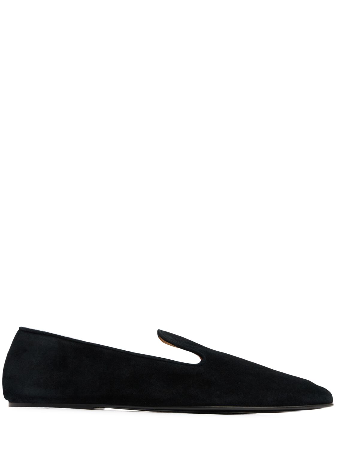 The Row Brent Leather Loafers In Black
