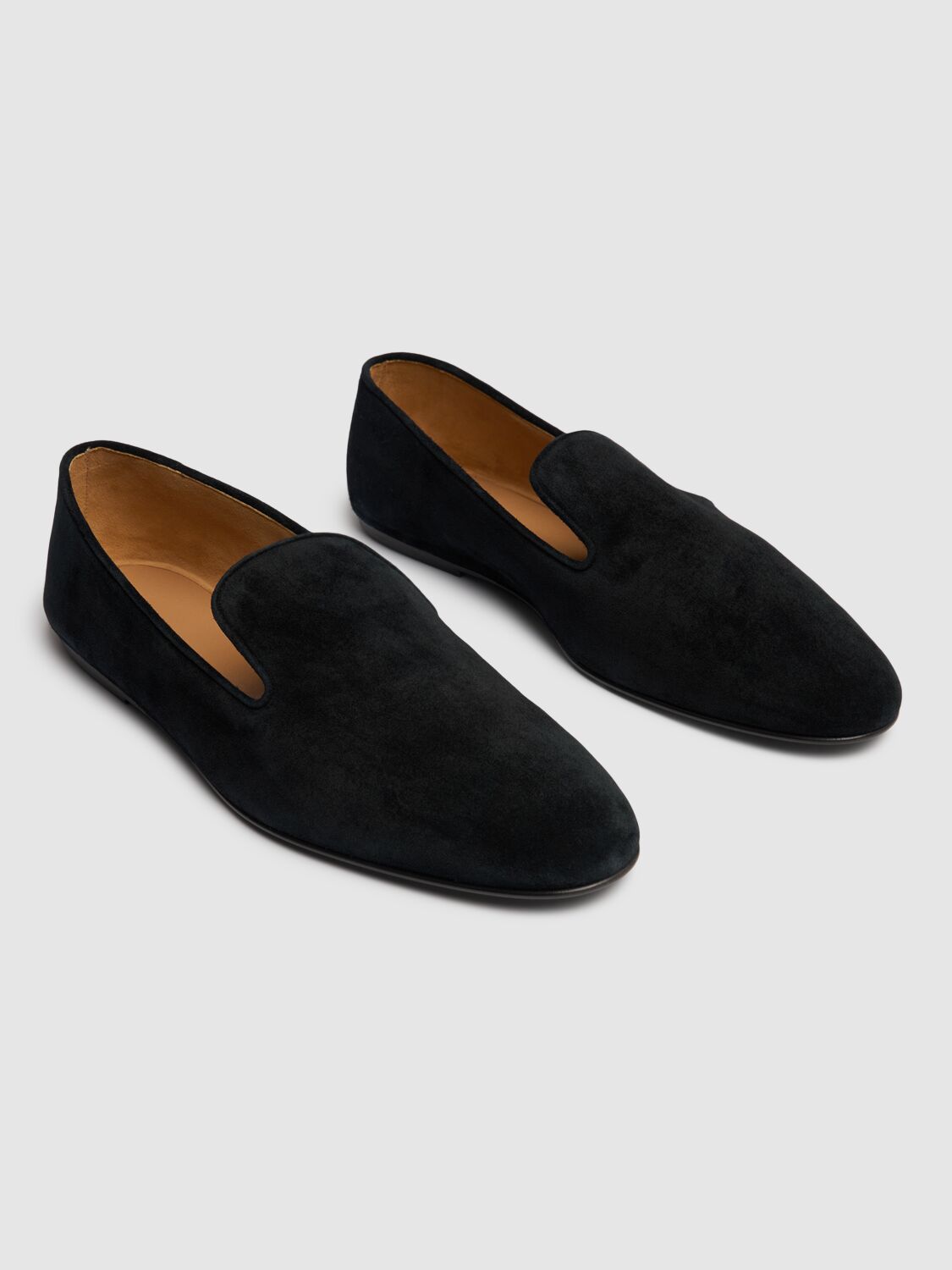 Shop The Row Brent Leather Loafers In Black