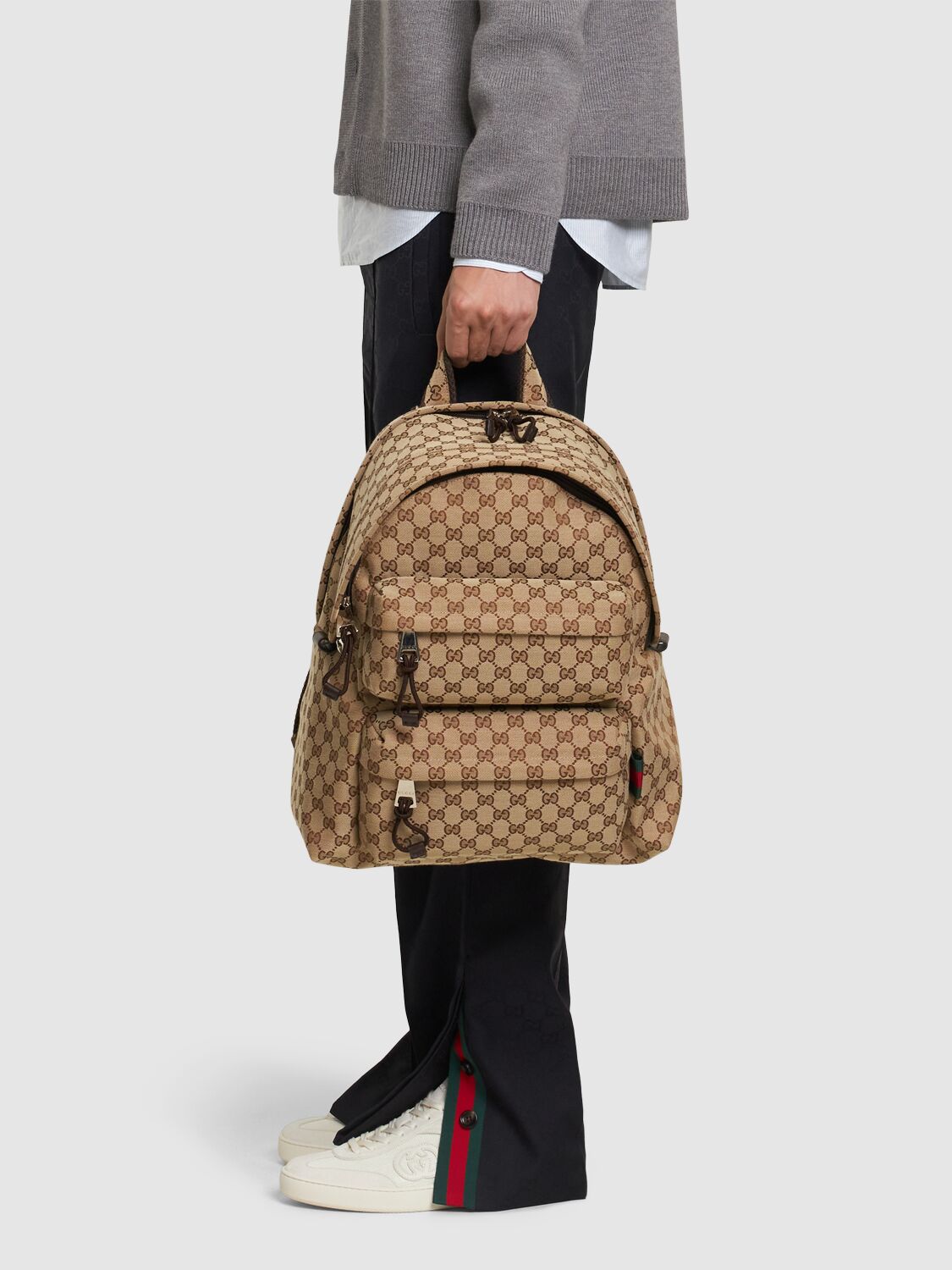 Shop Gucci Neo Original Gg Backpack In Beige