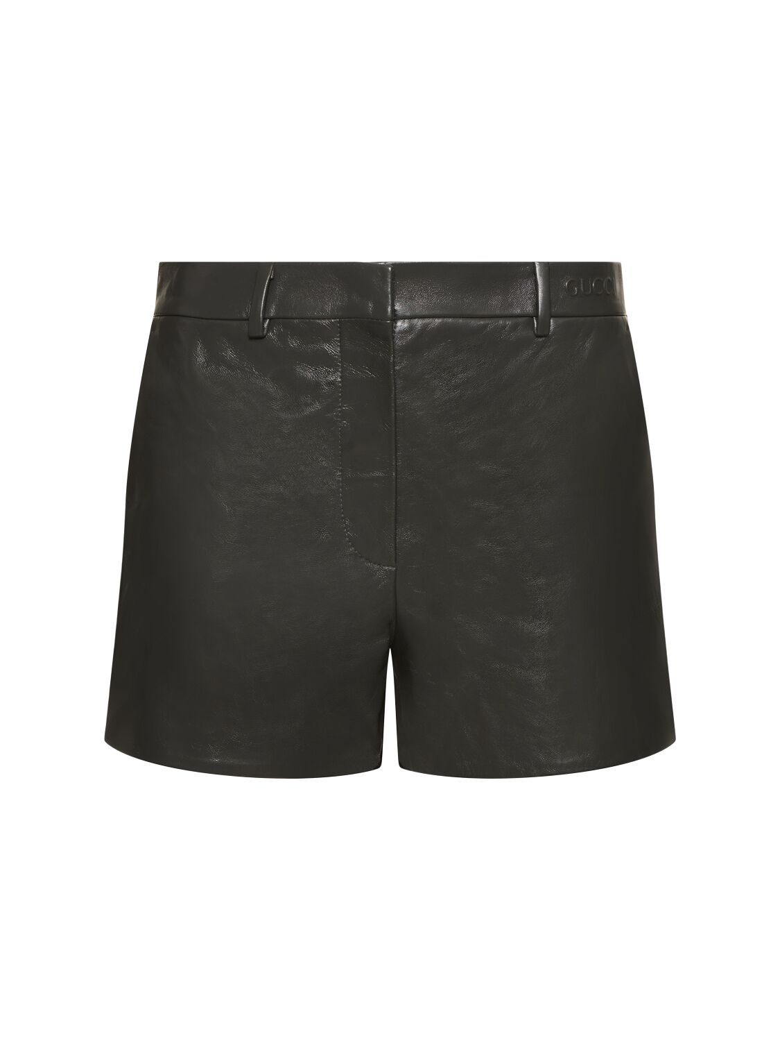 Shiny Leather Shorts