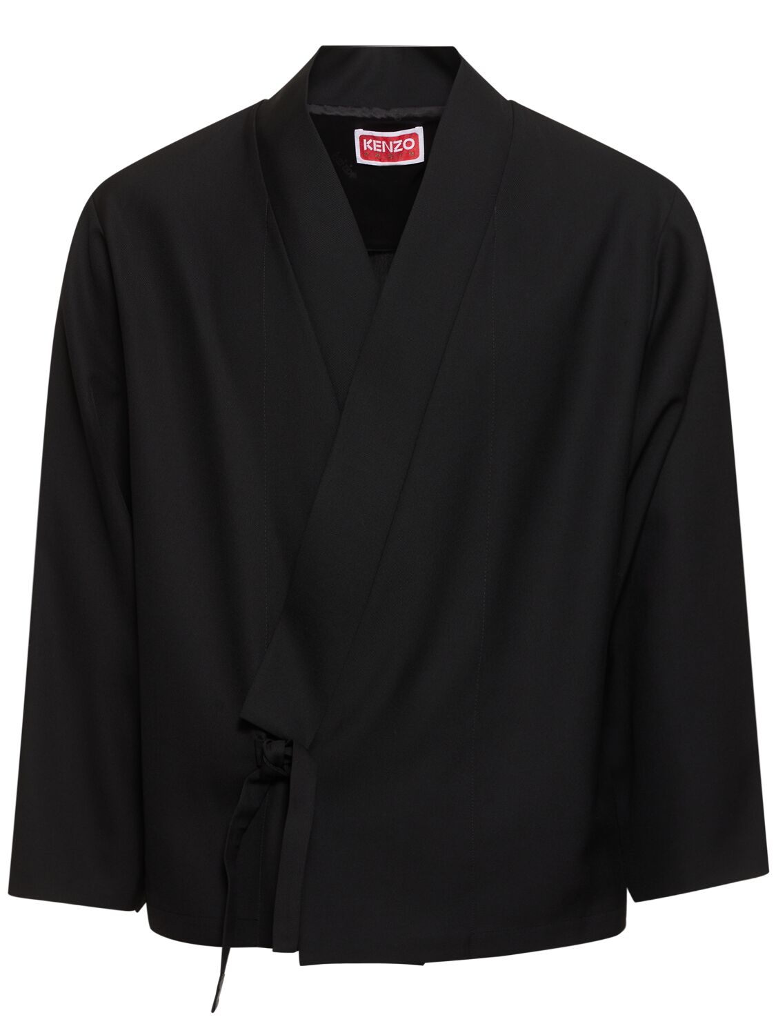 Kenzo Kimono Wool Jacket In Black