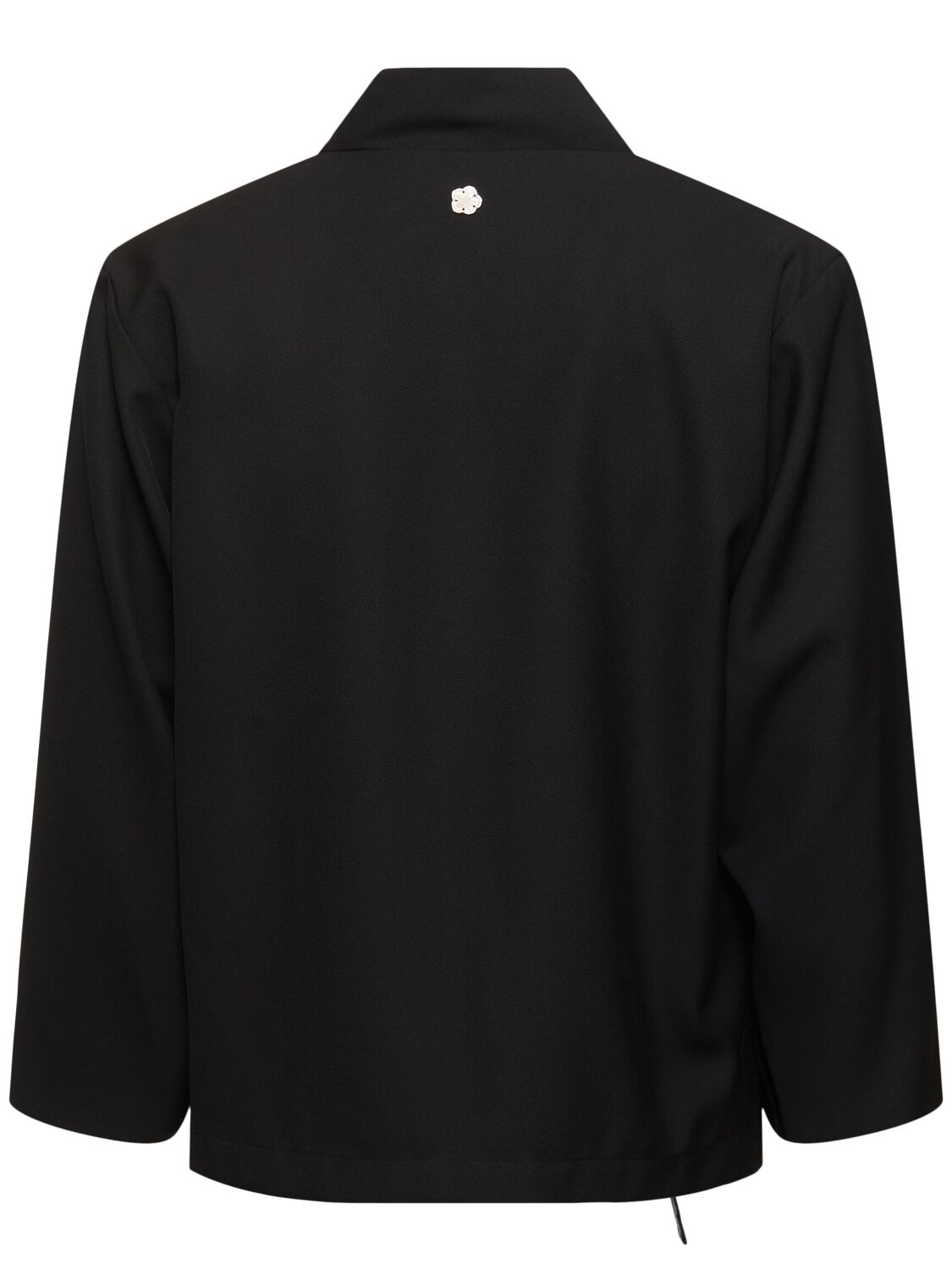 Shop Kenzo Kimono Wool Jacket In Black