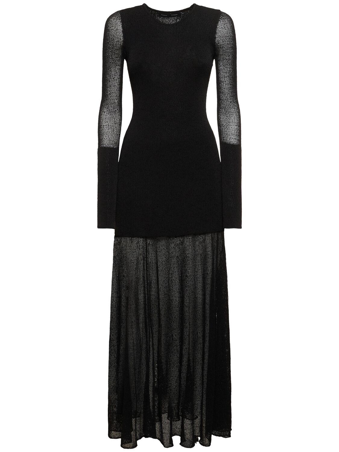 Anita Sheer Mesh Knit Long Dress