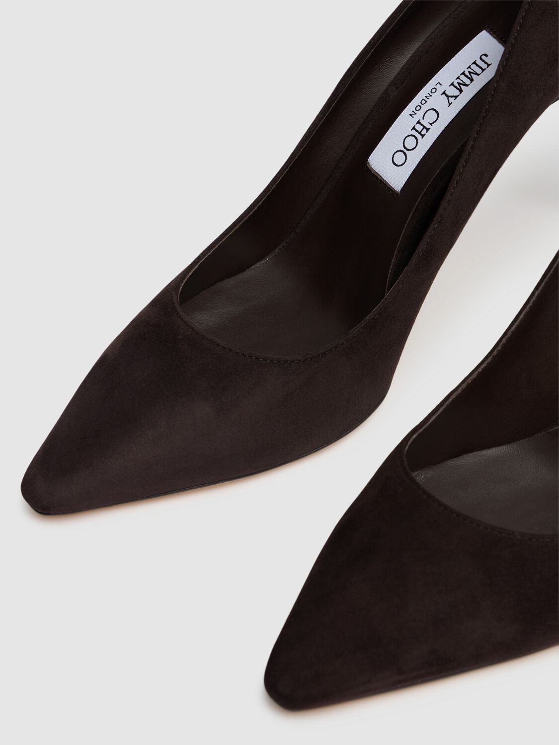 Shop Jimmy Choo 85mm Romy Suede Pumps In Brown