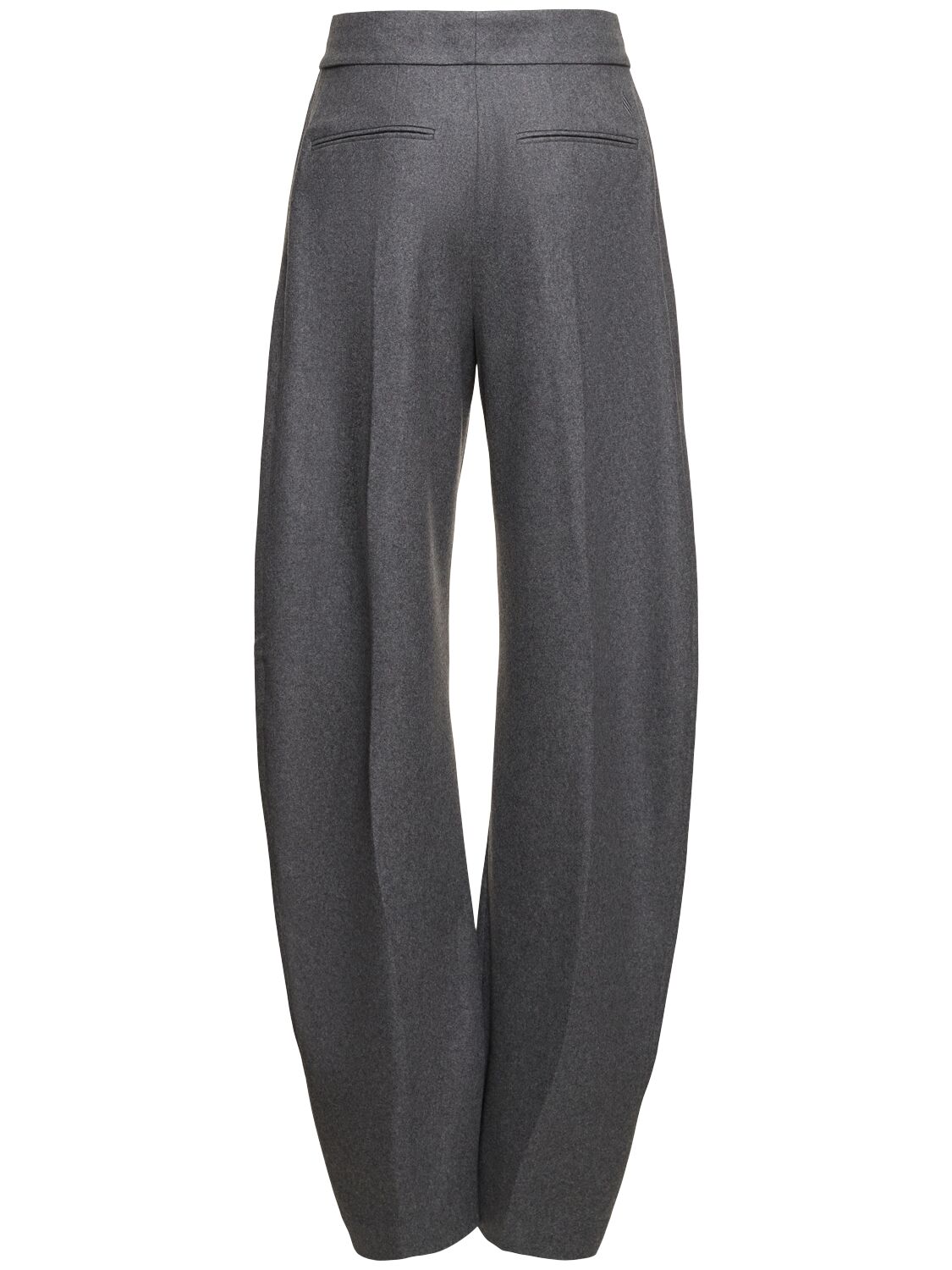 Shop Attico Formal Wool Blend Gabardine Pants In Grey