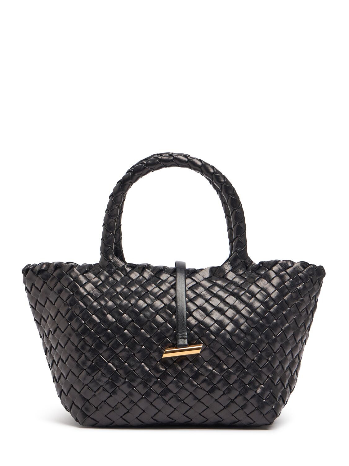 Mini Basket Leather Top Handle Bag