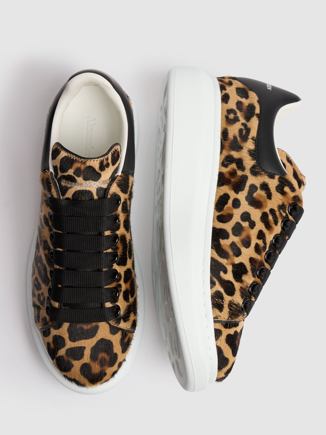 Shop Alexander Mcqueen 45mm Leather Sneakers In Leopard