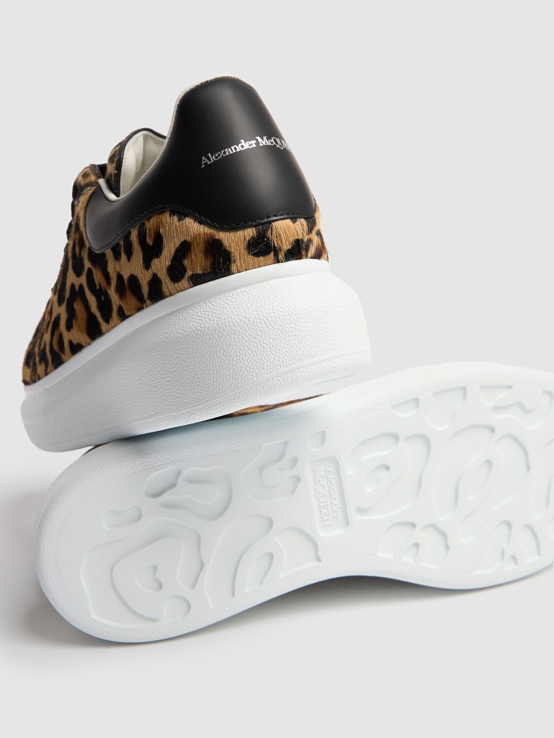 Shop Alexander Mcqueen 45mm Leather Sneakers In Leopard