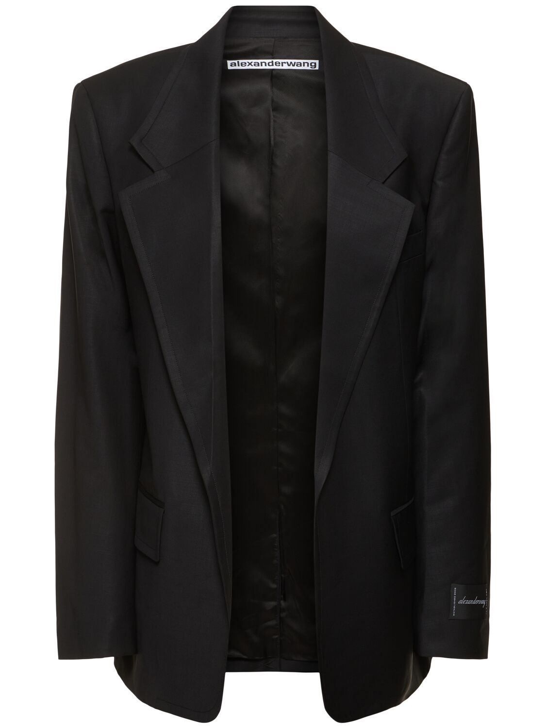 Shop Alexander Wang Pre-styled Oversized Boxy Blazer & Shirt In 黑色