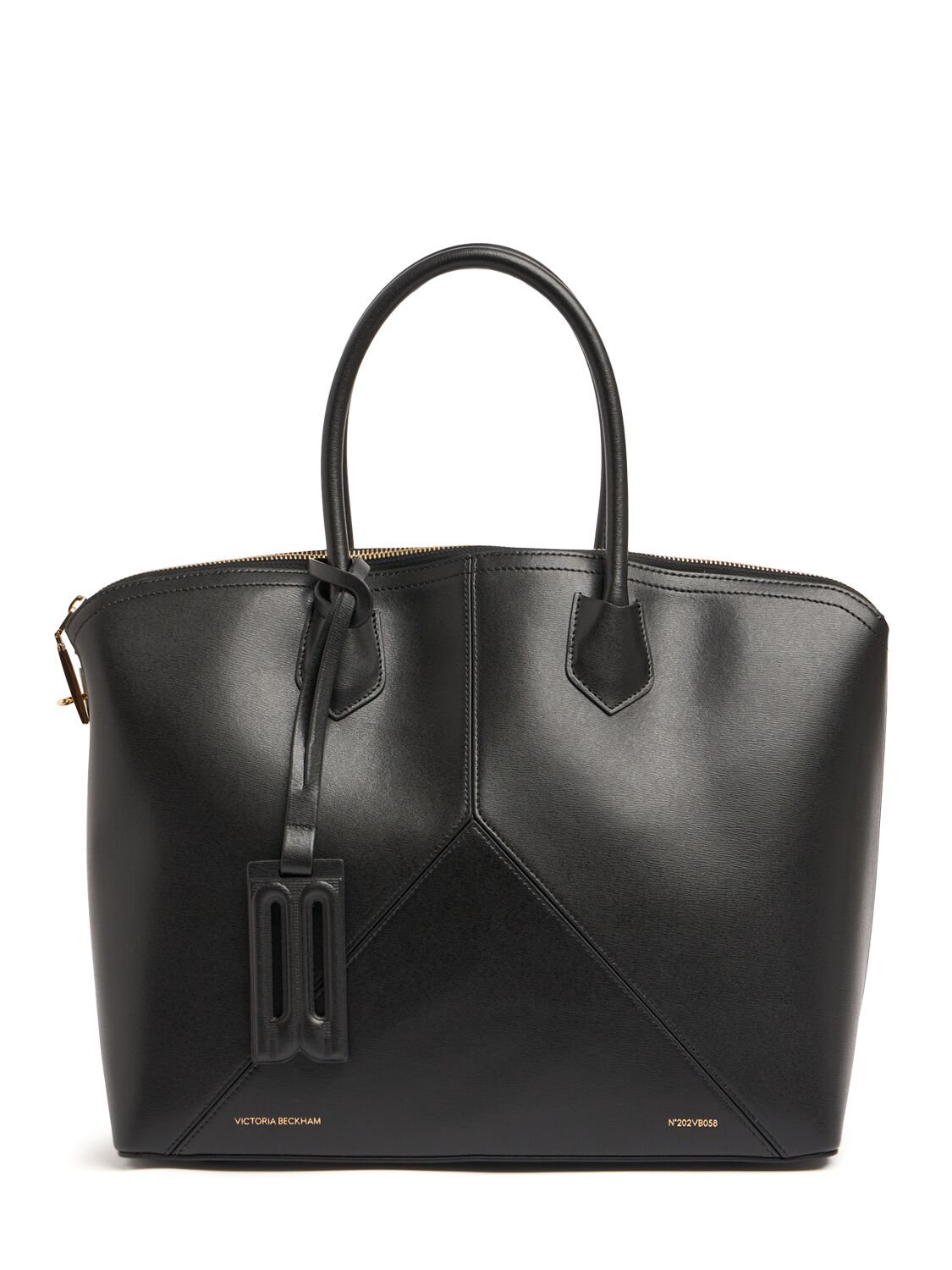 Victoria Beckham The Victoria Palmellato Leather Tote Bag In Black