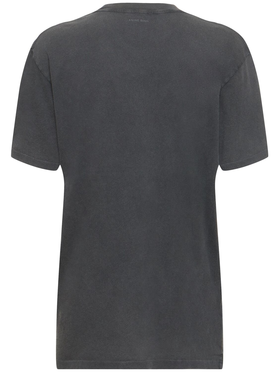 Shop Anine Bing Lili Retro Eagle Cotton Jersey T-shirt In 黑色