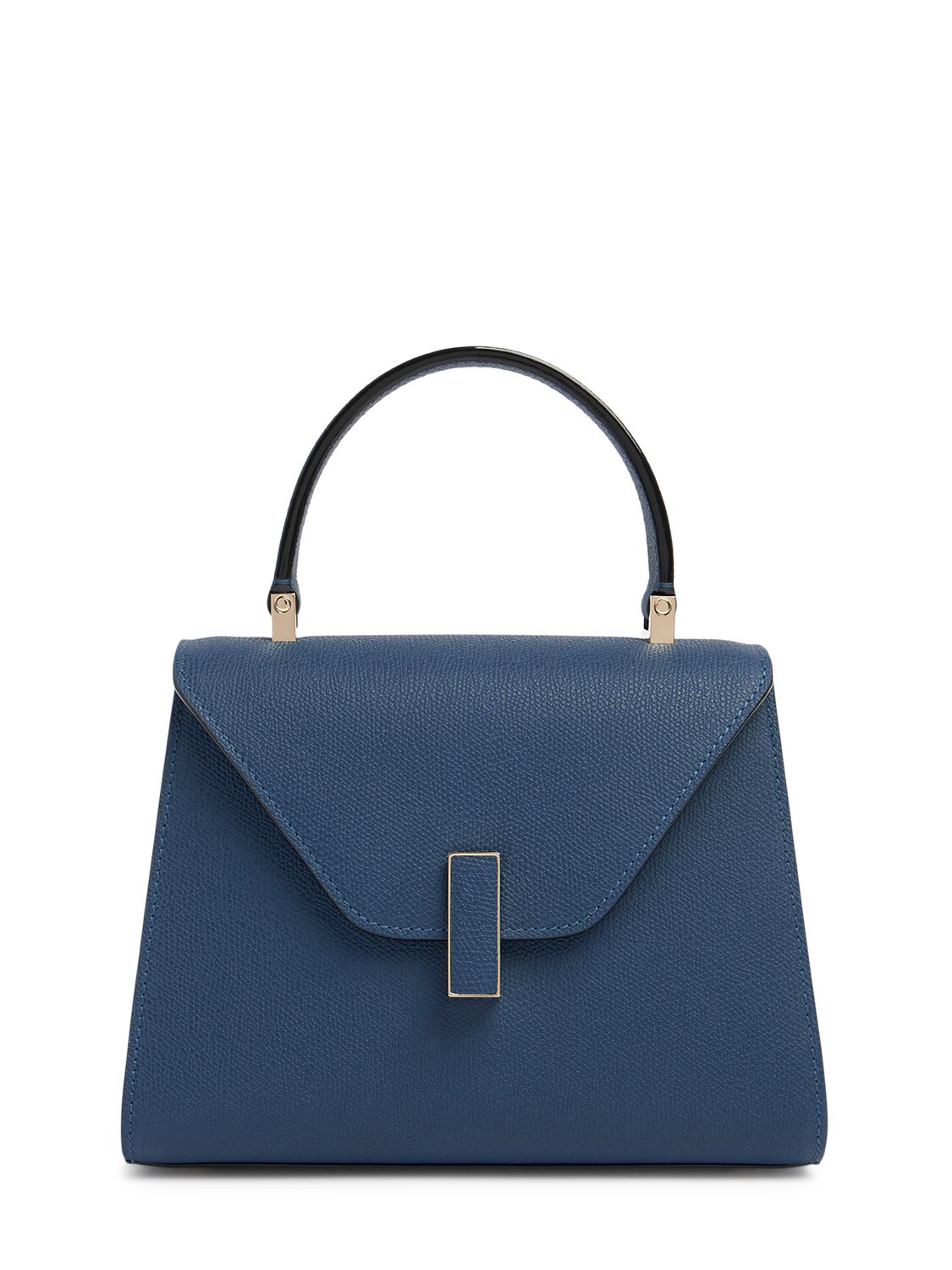 Valextra Mini Iside Leather Top Handle Bag In Blu Zaffiro