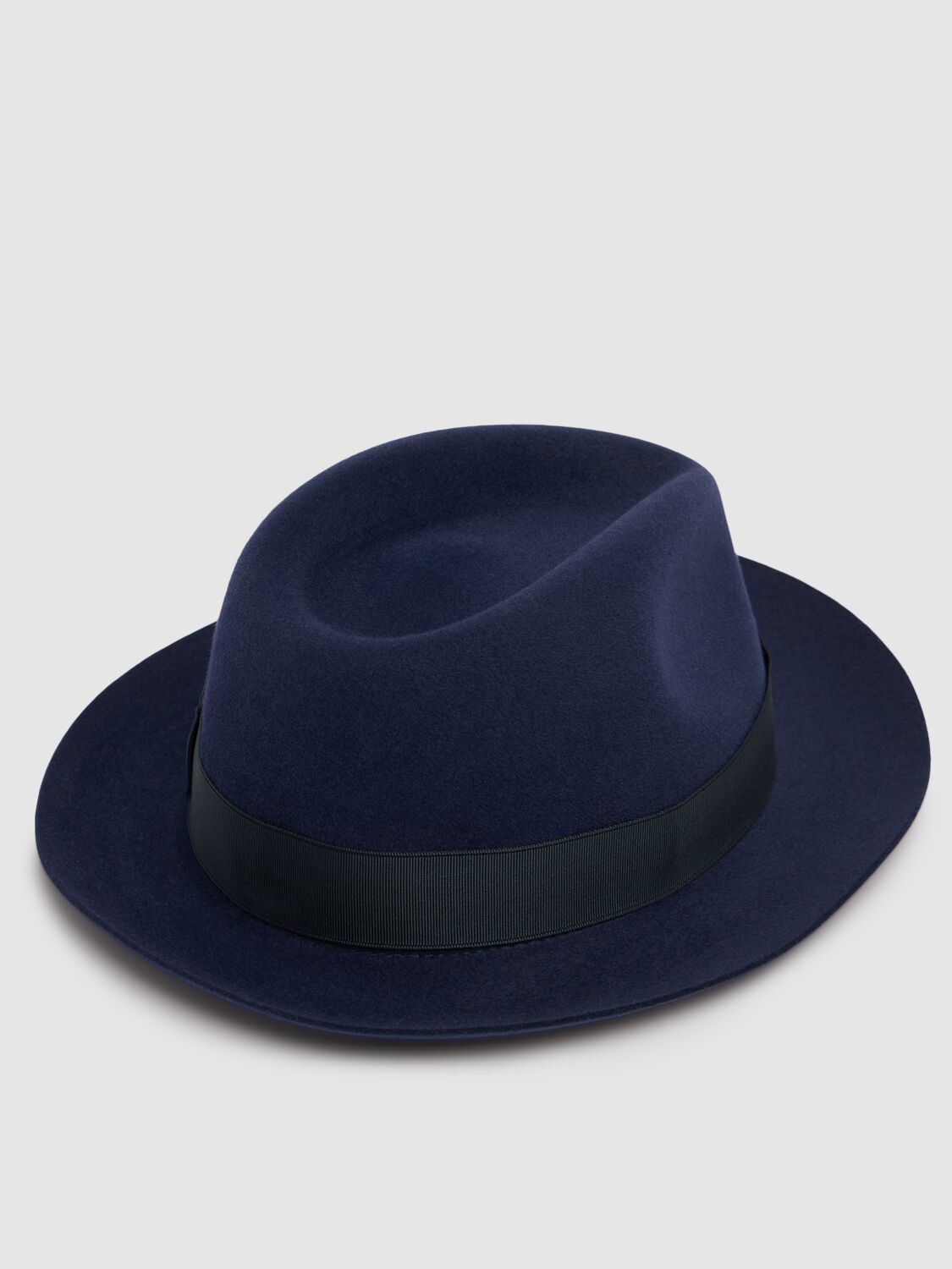 Shop Borsalino Brushed Felt Fedora Hat In Rusco