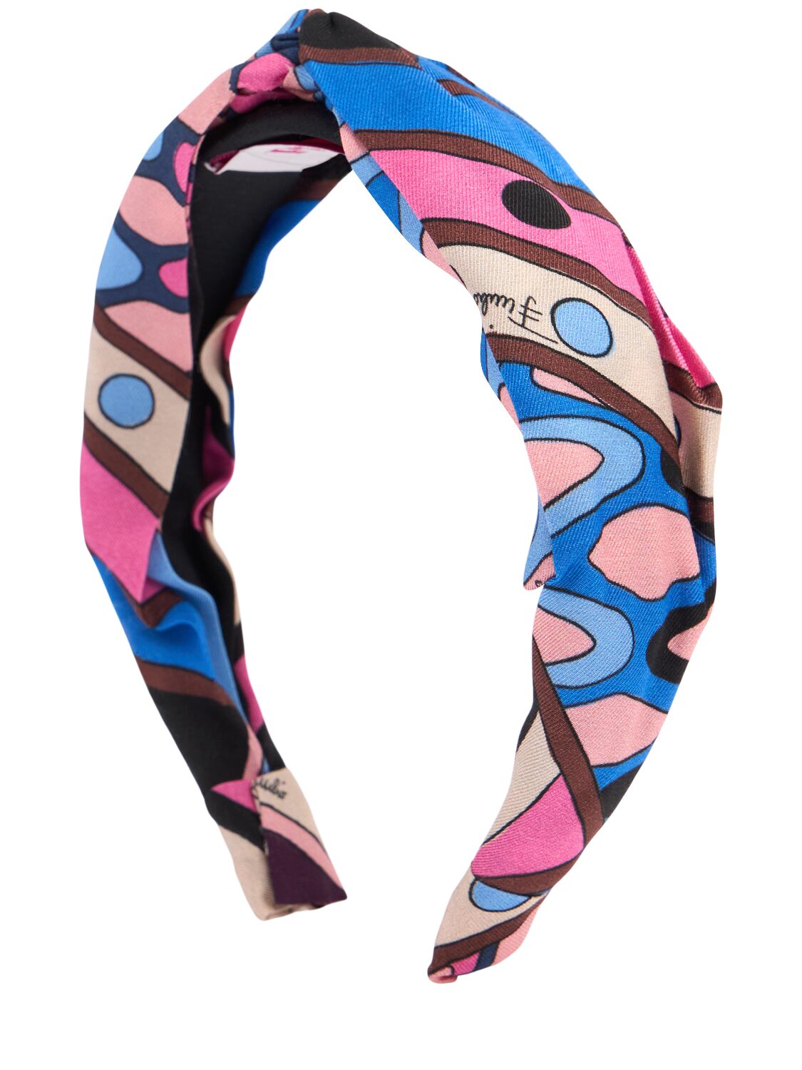 Pucci Printed Viscose Headband In Purple/multi