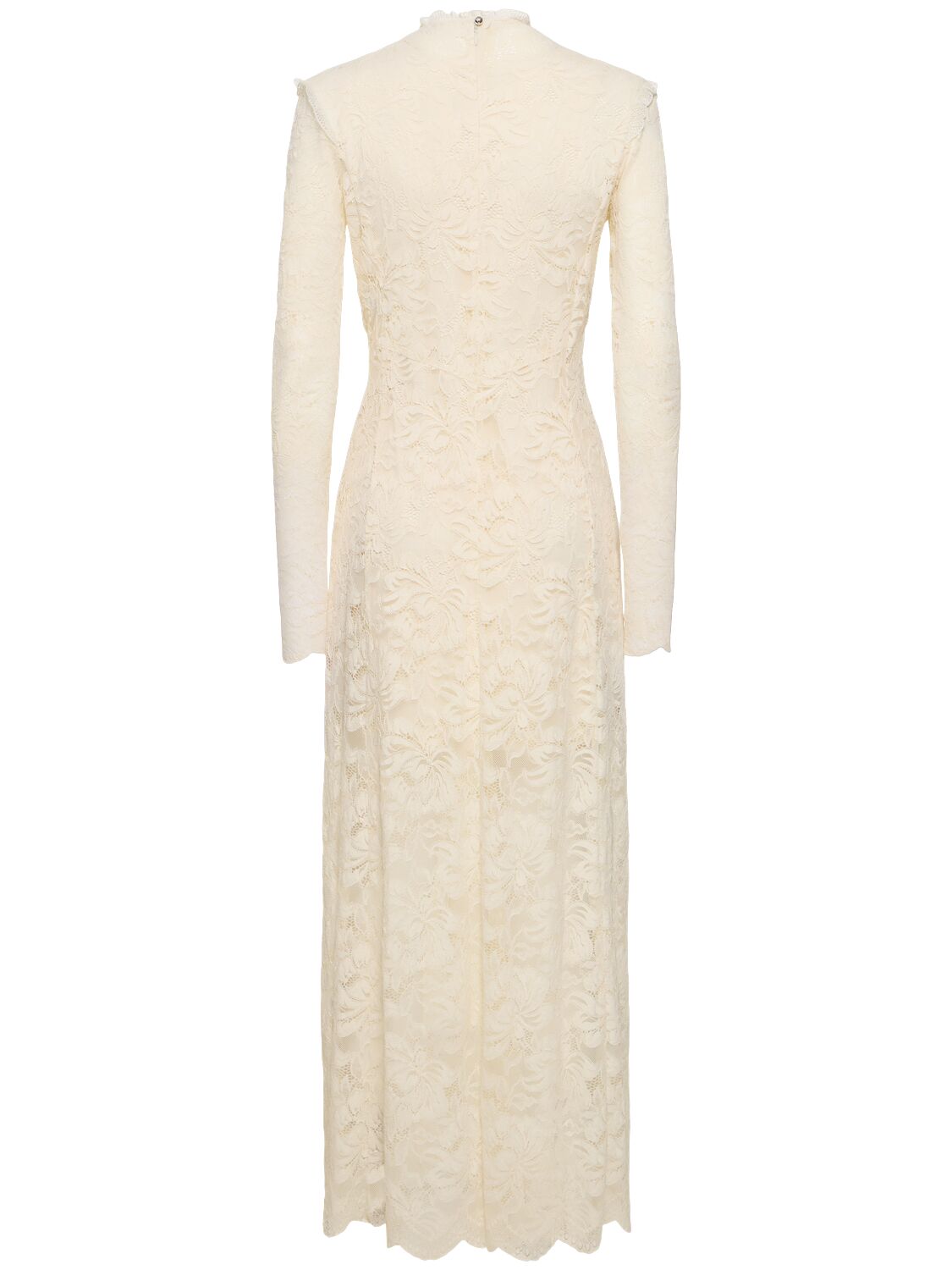 RABANNE STRETCH LACE JERSEY LONG DRESS 