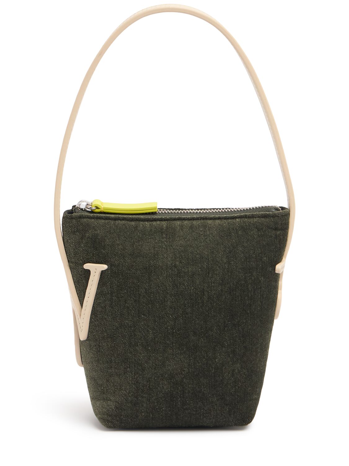 Jw Anderson Mini Anchor Hobo Canvas Shoulder Bag In Khaki