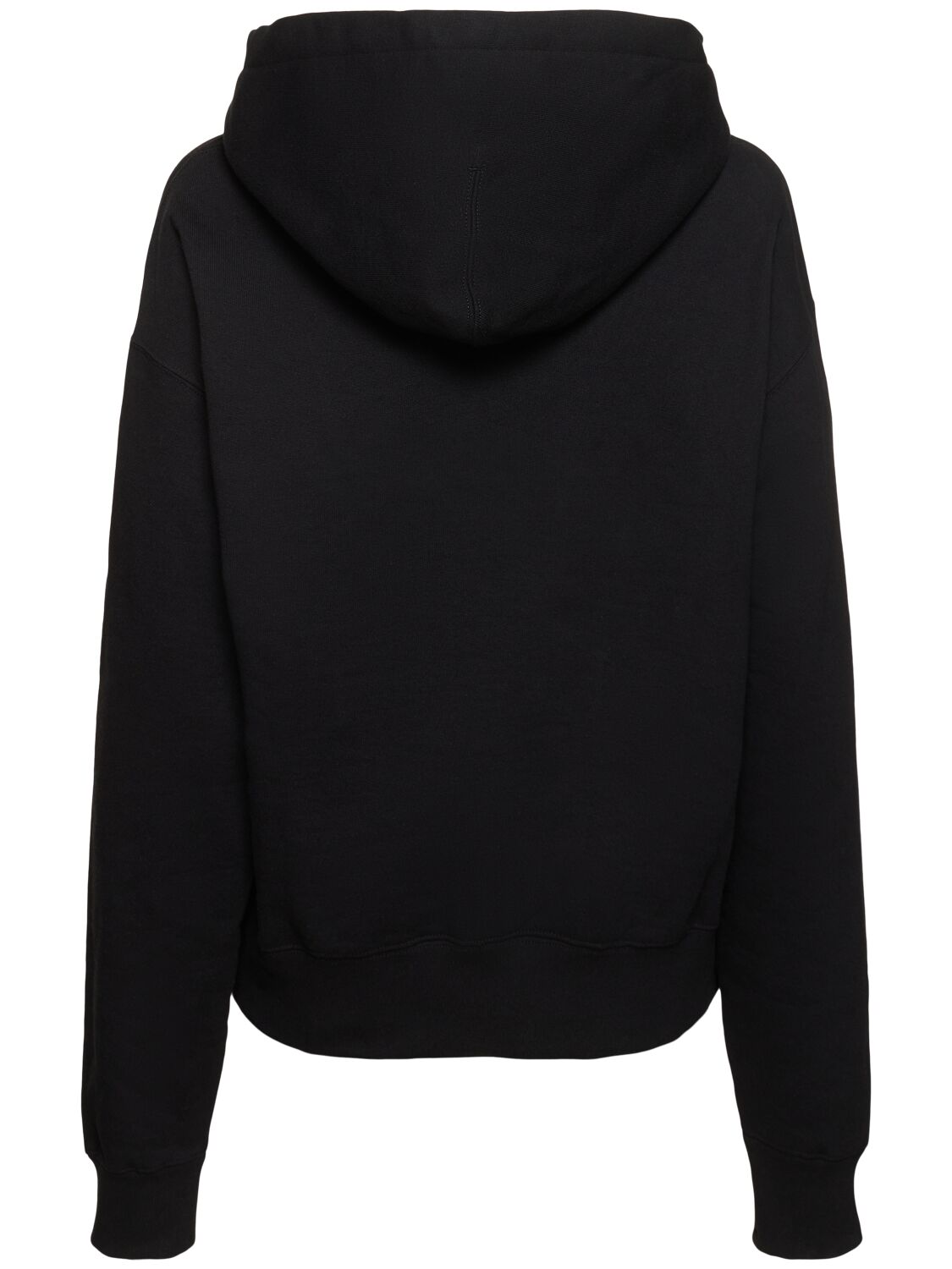 Shop Jil Sander Hooded Cotton Sweatshirt In Black