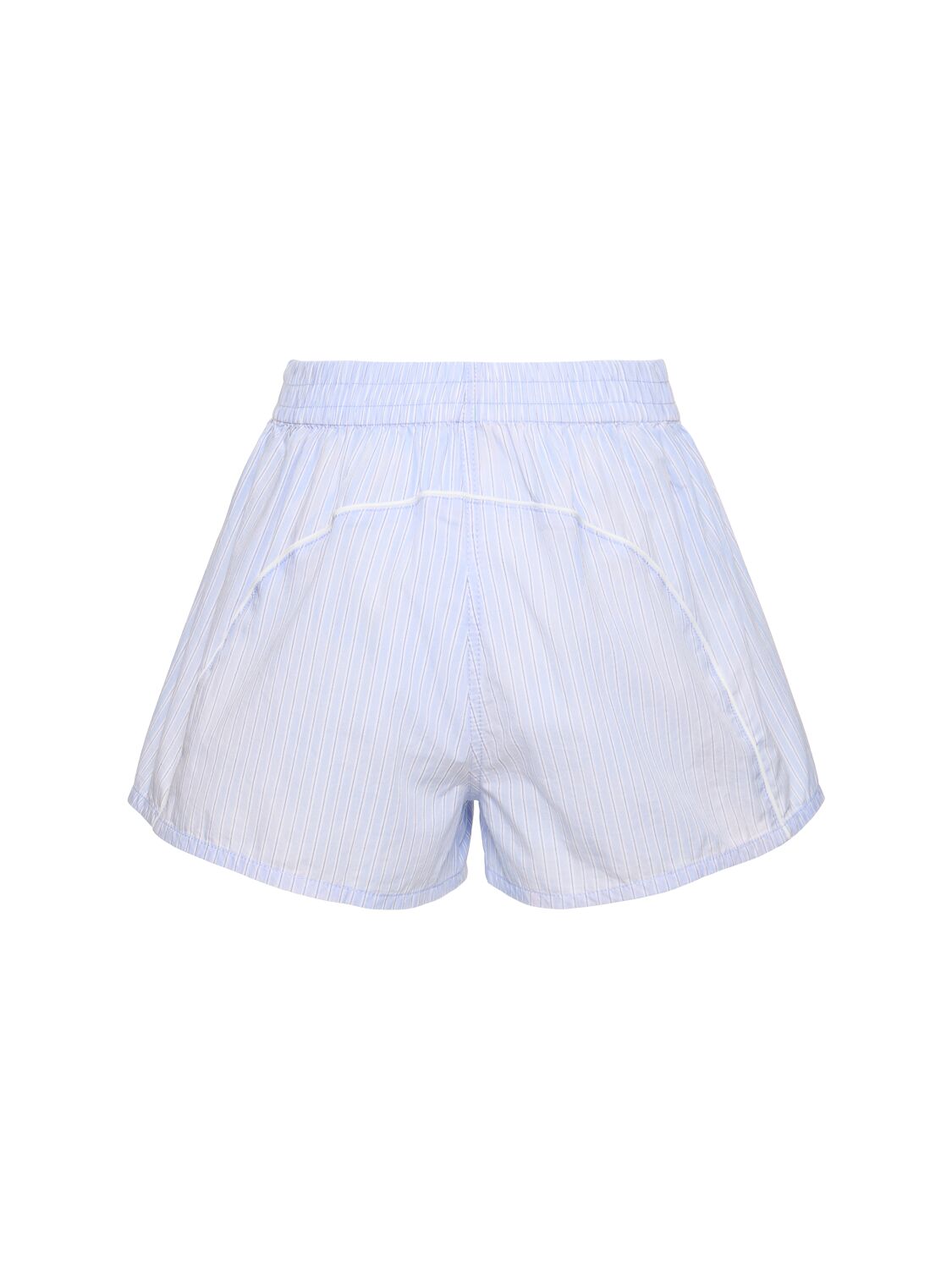 Shop Alexander Wang Mini Cotton Sweat Shorts In Blue/multi