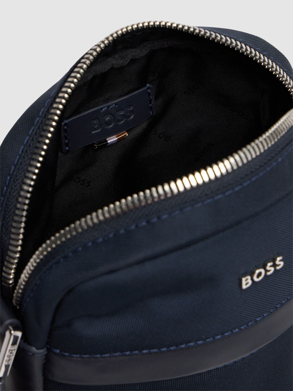 Shop Hugo Boss Highway Boss Logo Crossbody Bag In Dark Blue