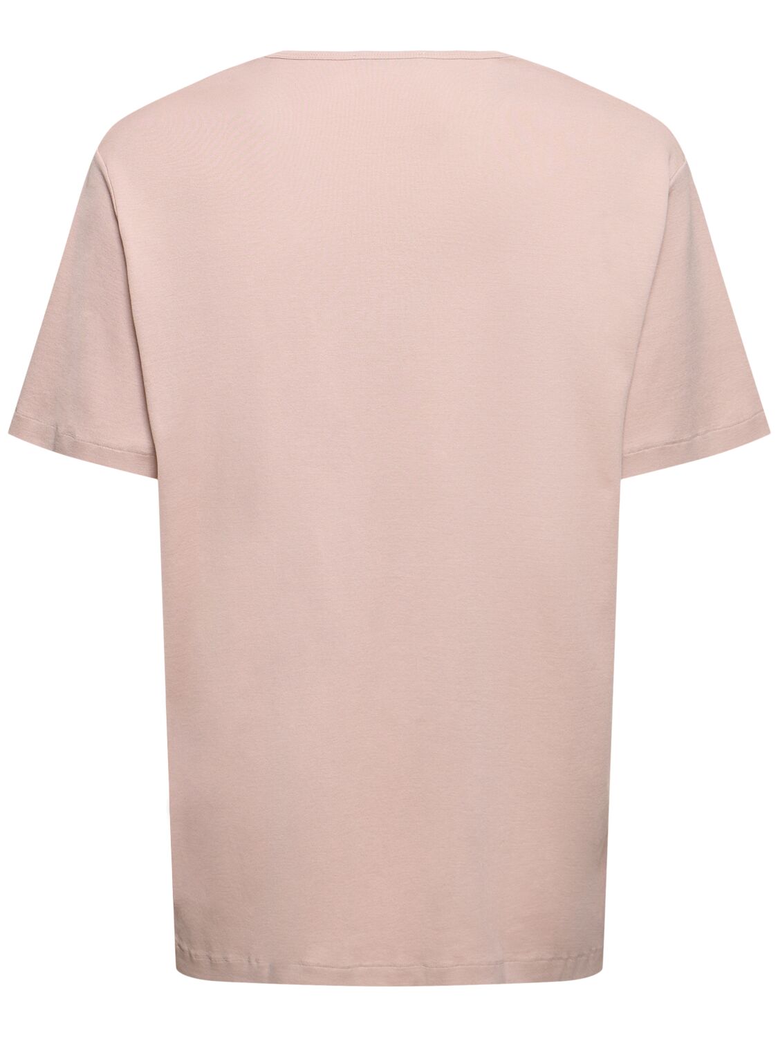 Shop Lemaire Rib U Neck T-shirt In Violet Ice