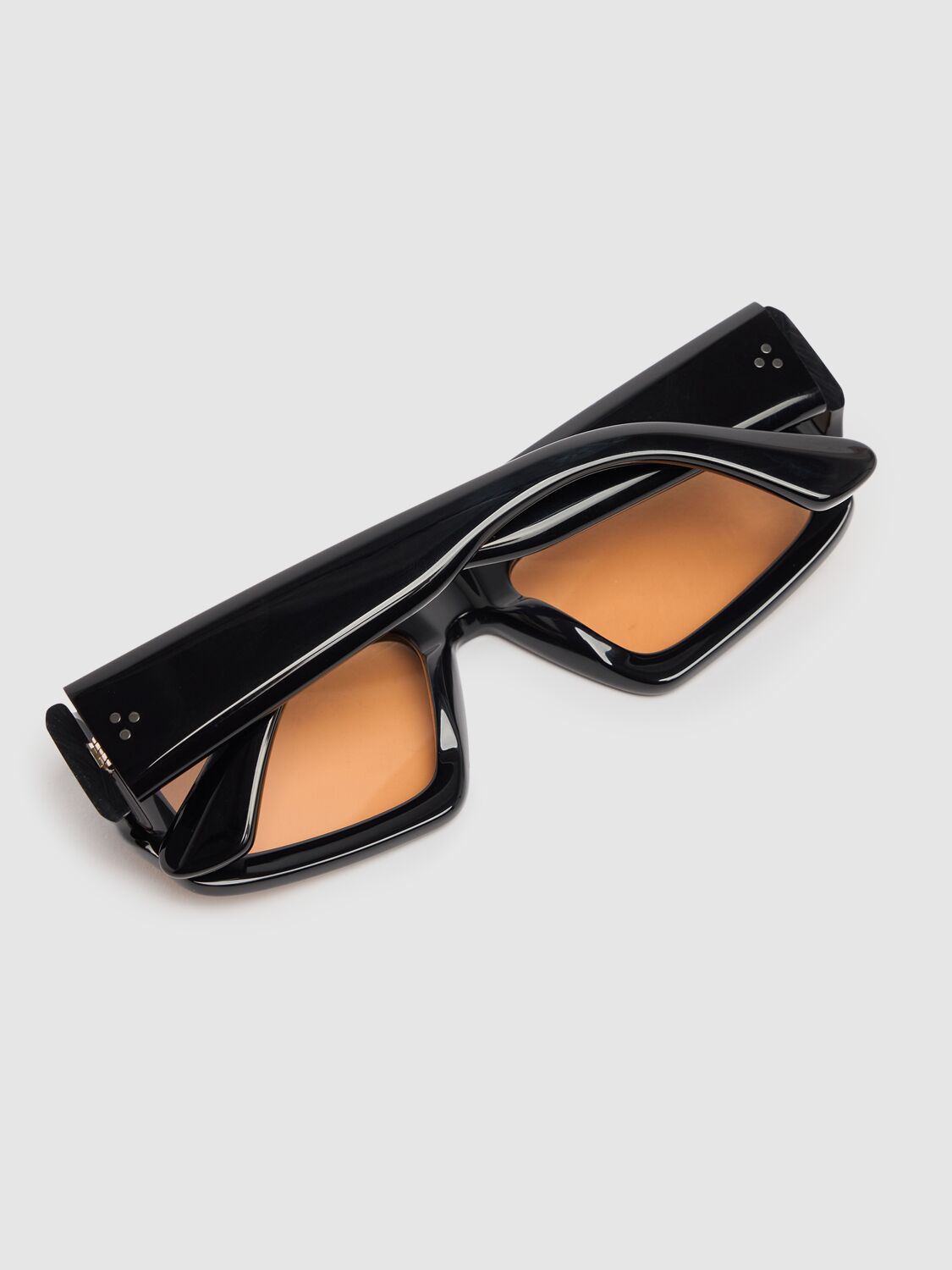 Shop Port Tanger Sabea Acetate Sunglasses W/ Amber Lens In Black/amber