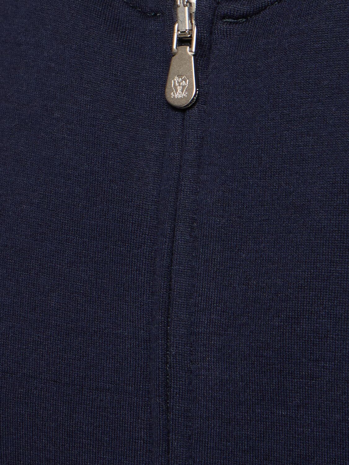 Shop Brunello Cucinelli Leisure Zipped Sweatshirt In Cobalto