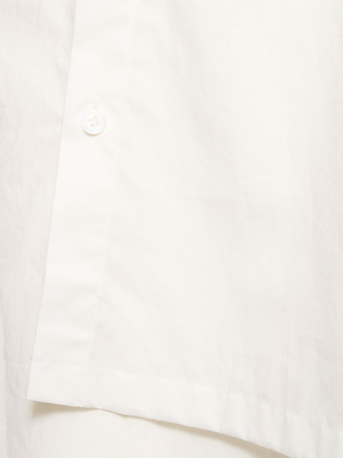 Shop Yohji Yamamoto Asymmetric Cotton Poplin Shirt In White