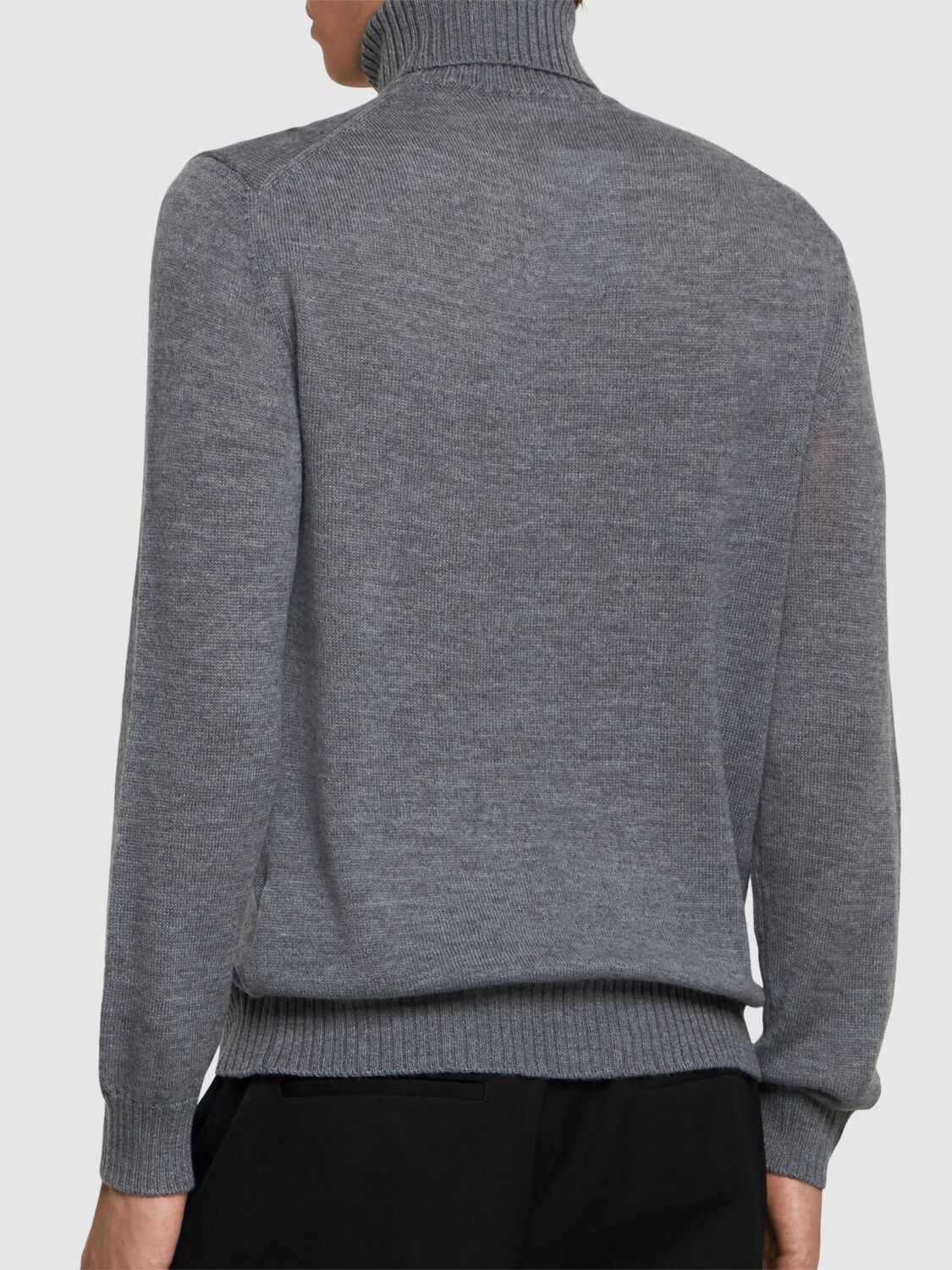 Shop Jil Sander Extrafine Wool Turtleneck Sweater In Slate