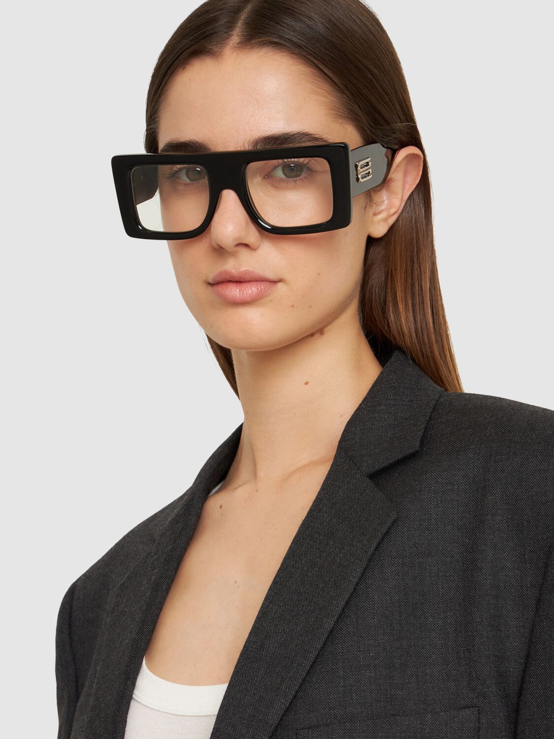 Victoria Beckham B Buckle Acetate Sunglasses In Black