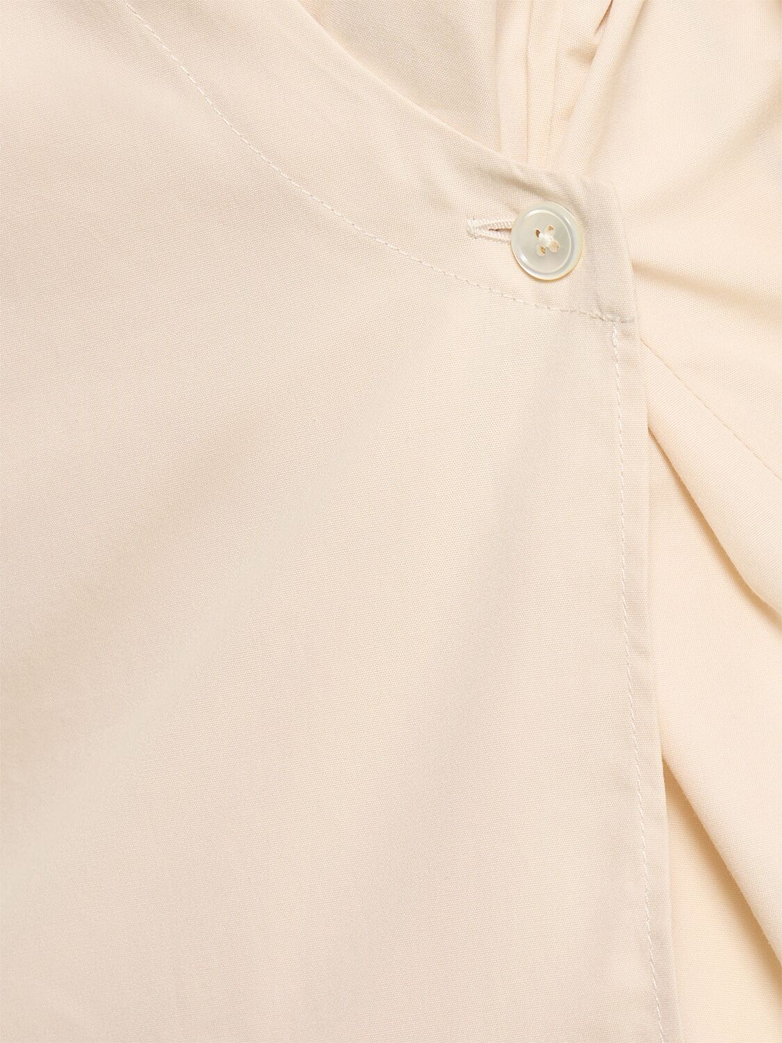 Shop Lemaire Heavy Cotton Poplin Twisted Shirt In Cream