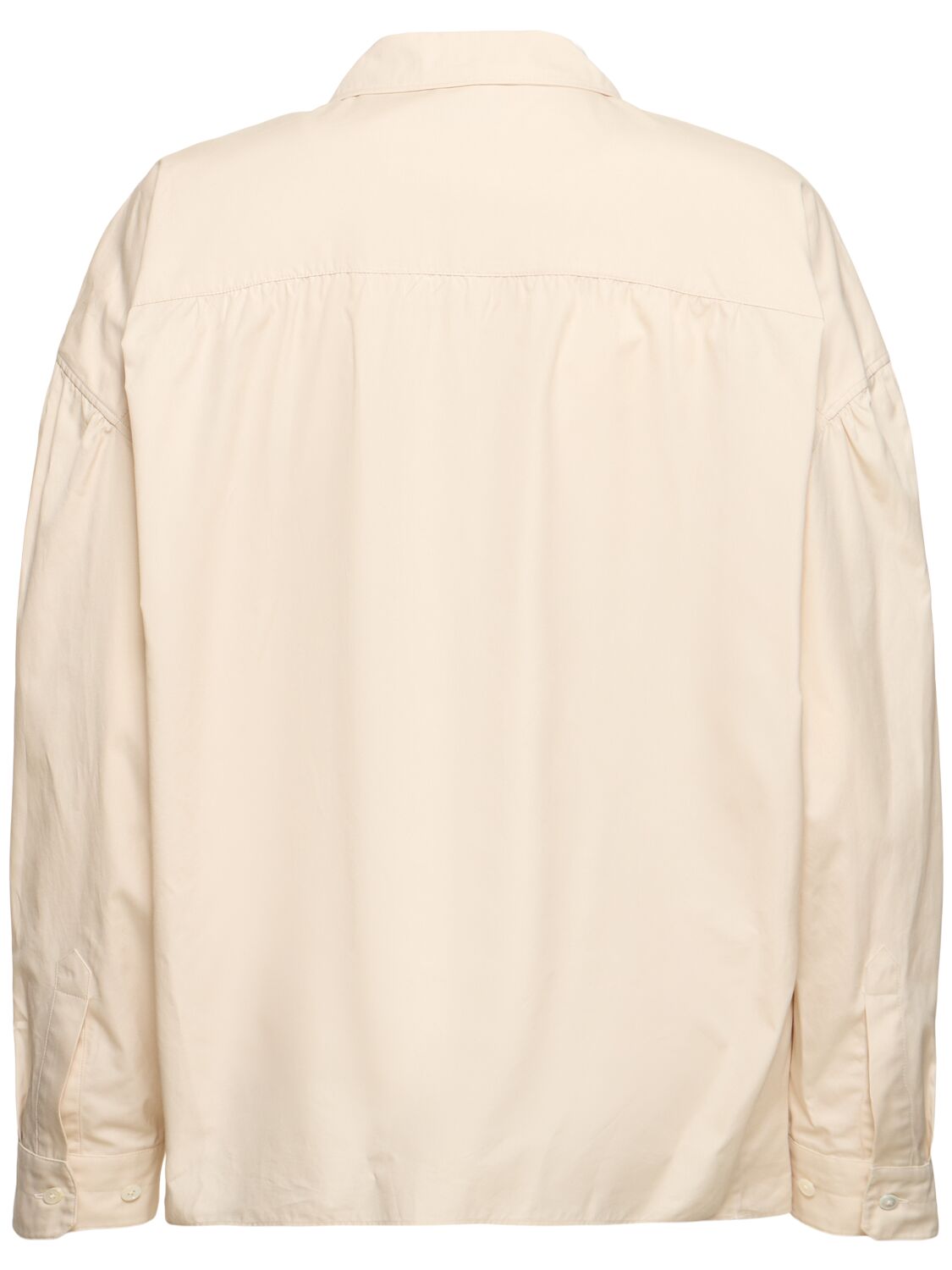 Shop Lemaire Heavy Cotton Poplin Twisted Shirt In Cream