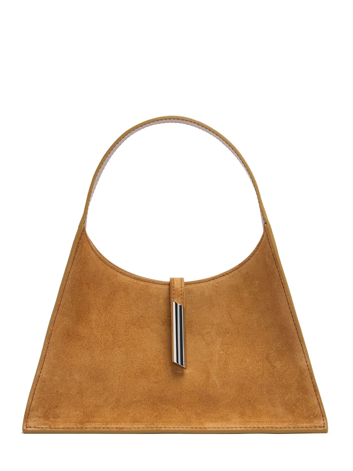 Mini Pointy Suede Top Handle Bag