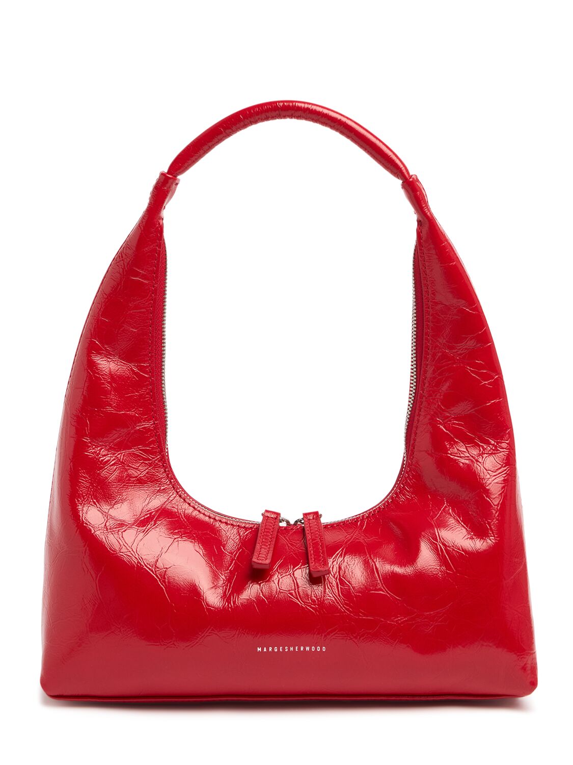Hobo Crinkled Leather Shoulder Bag