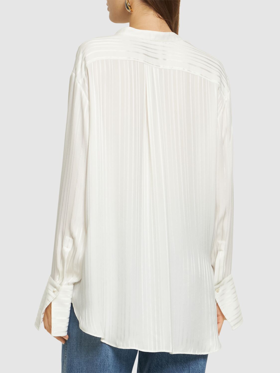 Chloé Viscose-silk Blend Shirt In White