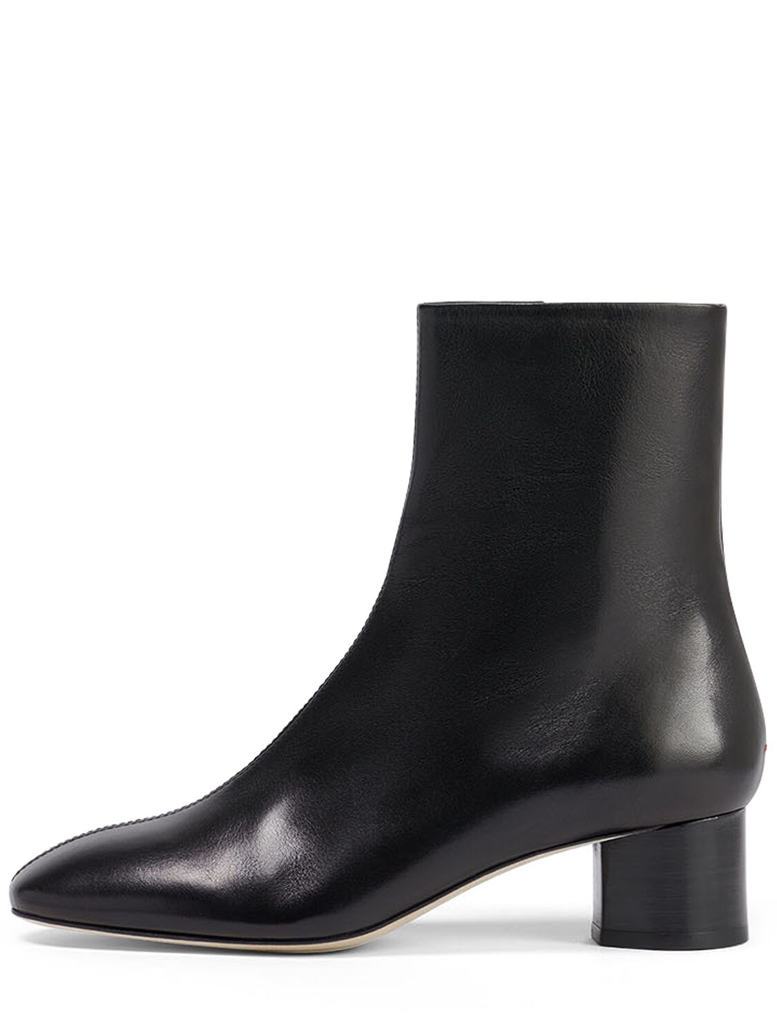 Aeyde 45mm Allegra Leather Ankle Boots In Black