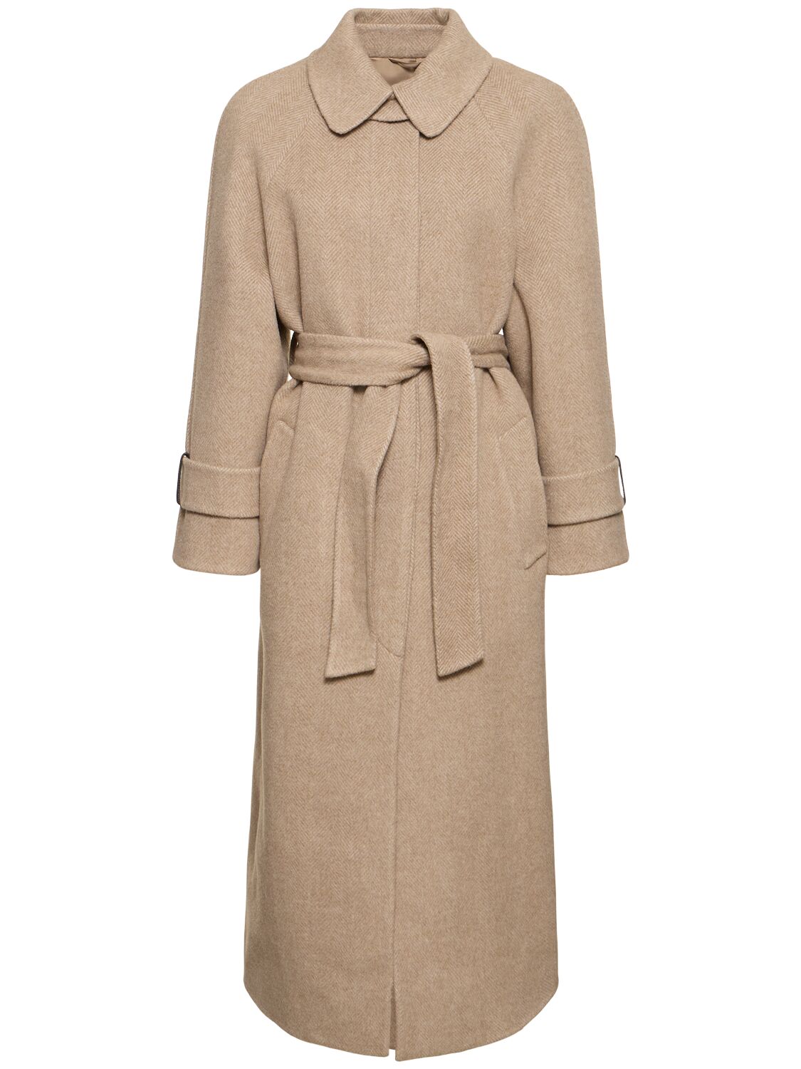 Shop Brunello Cucinelli Wool & Cashmere Coat In Beige