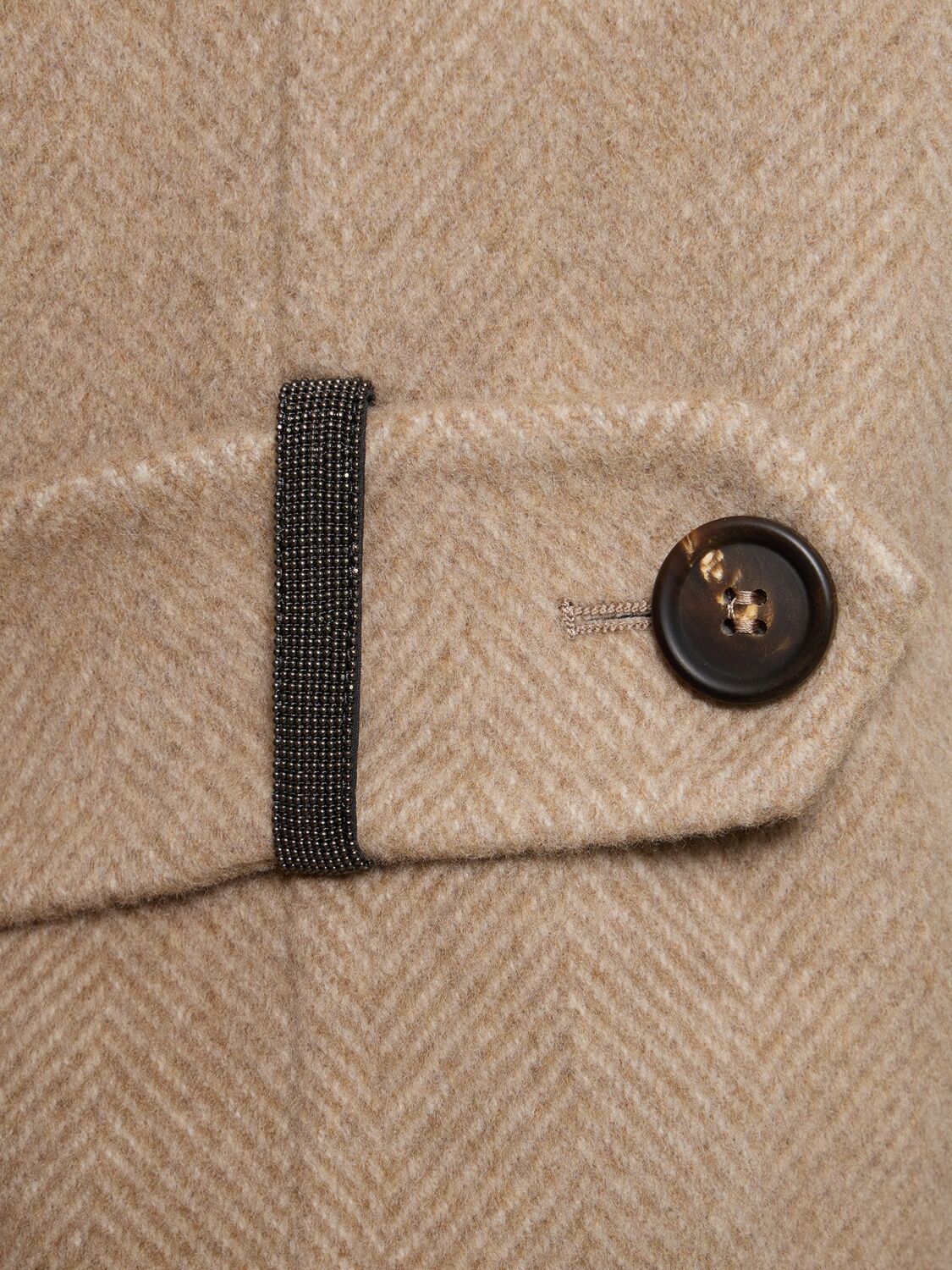 Shop Brunello Cucinelli Wool & Cashmere Coat In Beige