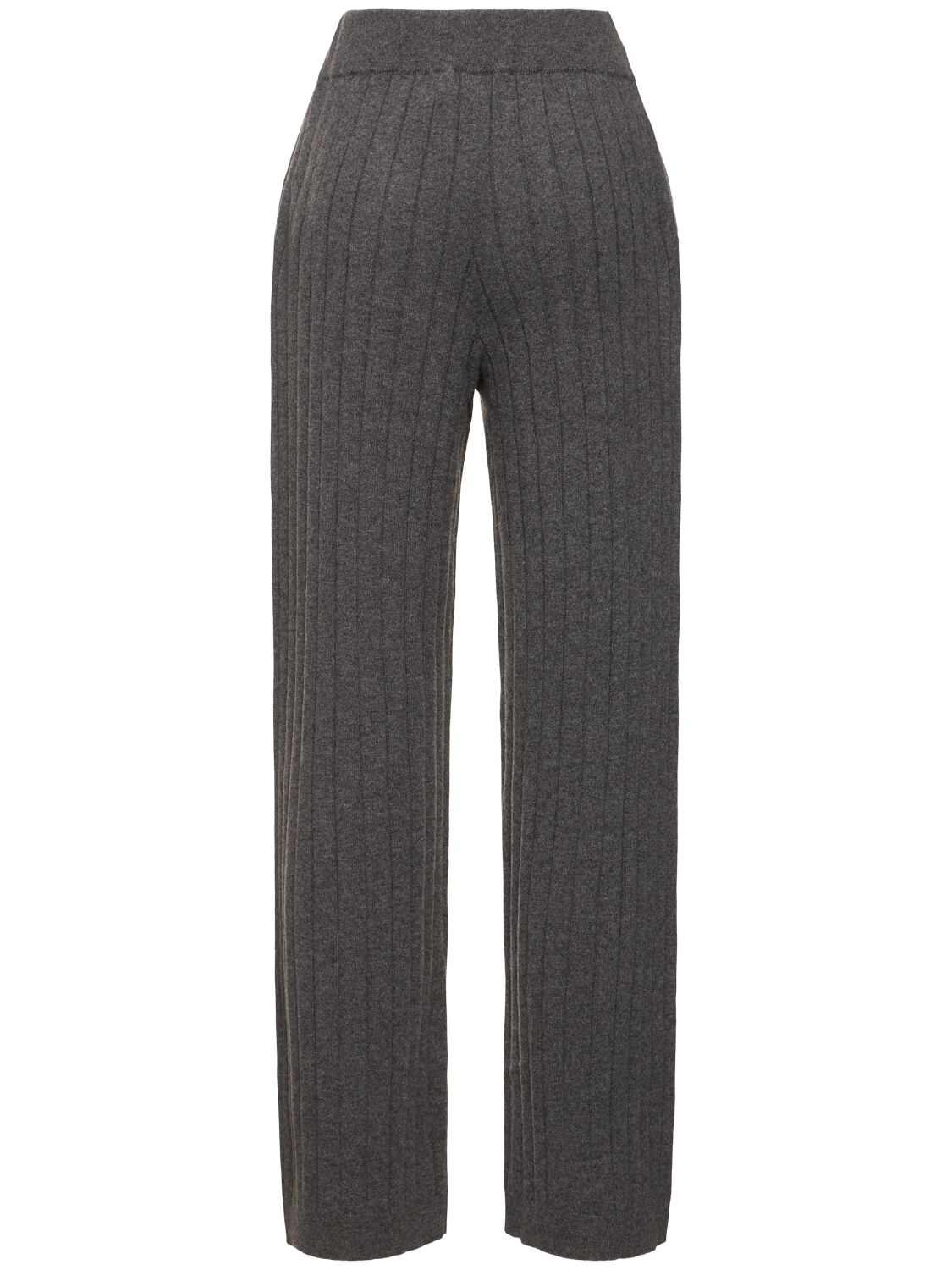 Brunello Cucinelli Ribbed Cashmere Sweatpants In Grey