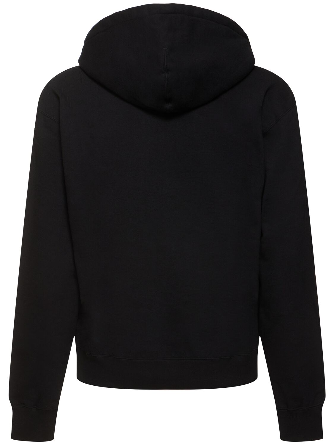 Shop Jil Sander Compact Cotton Sweatshirt Hoodie In Black