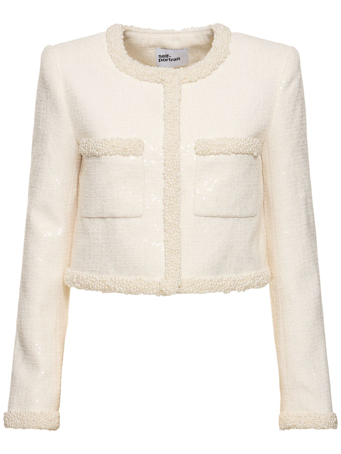 Bouclé Pearl Trim Jacket