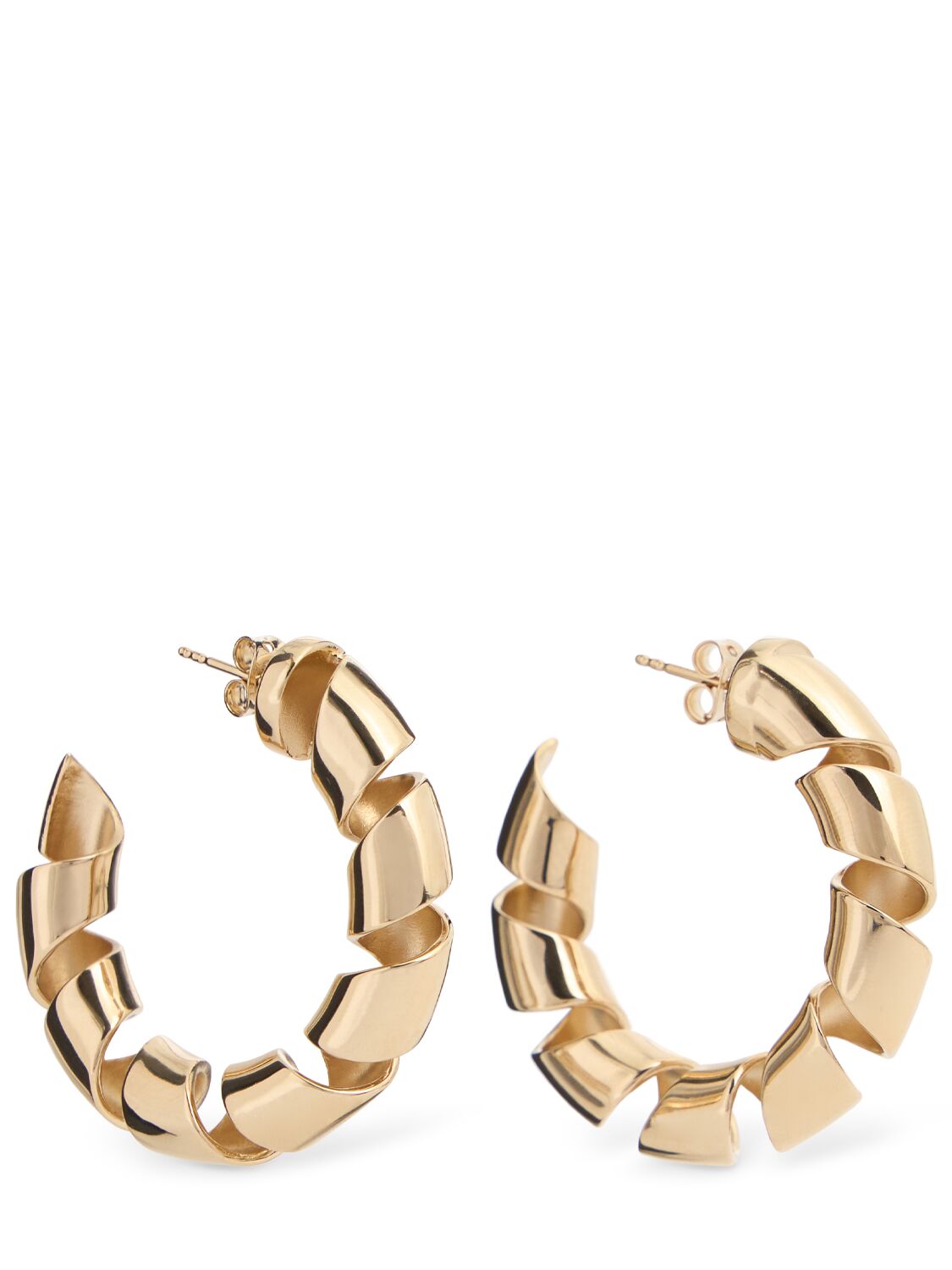 Rabanne Twisted Hoop Earrings In Gold